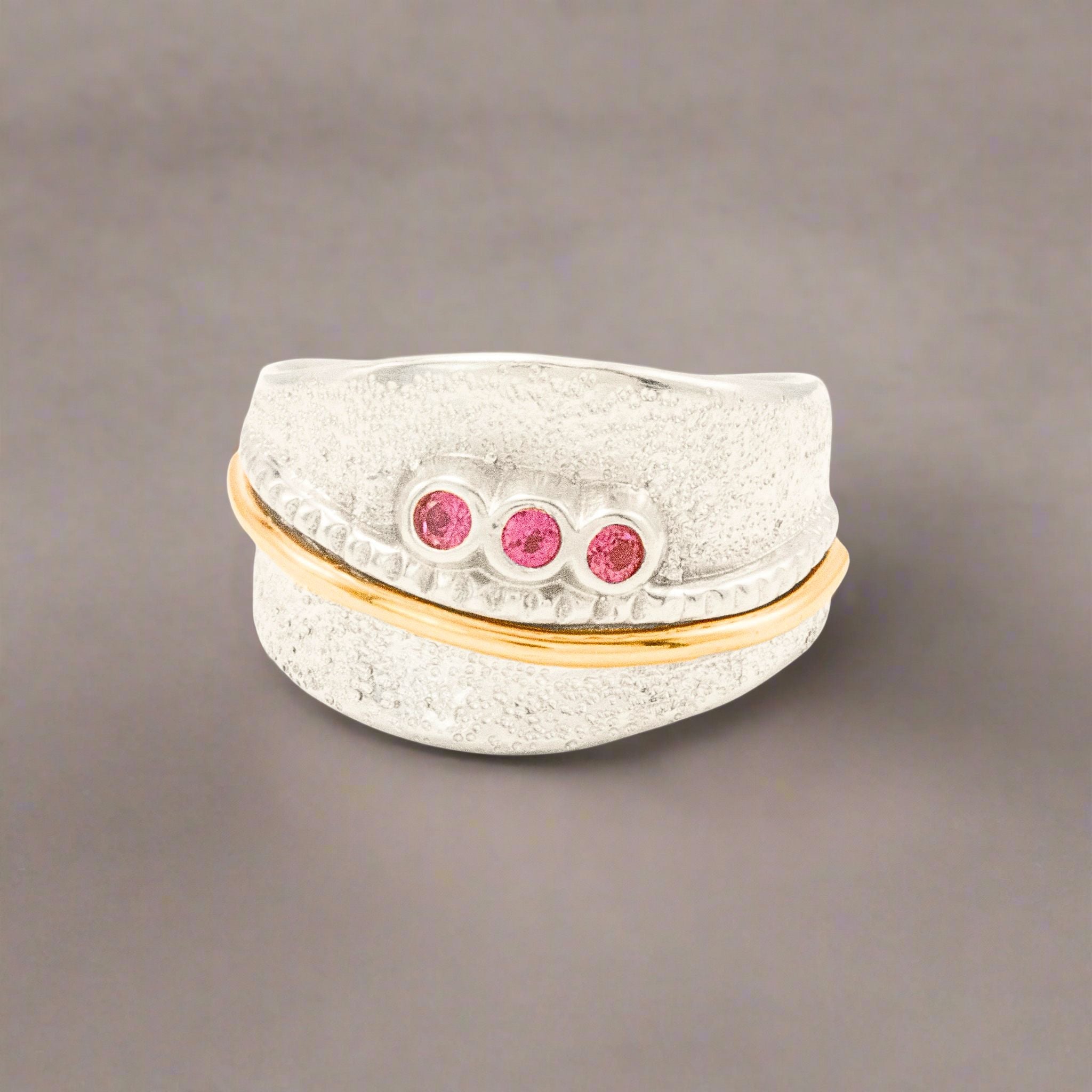 Rhodolite Trinity Ring - Rings