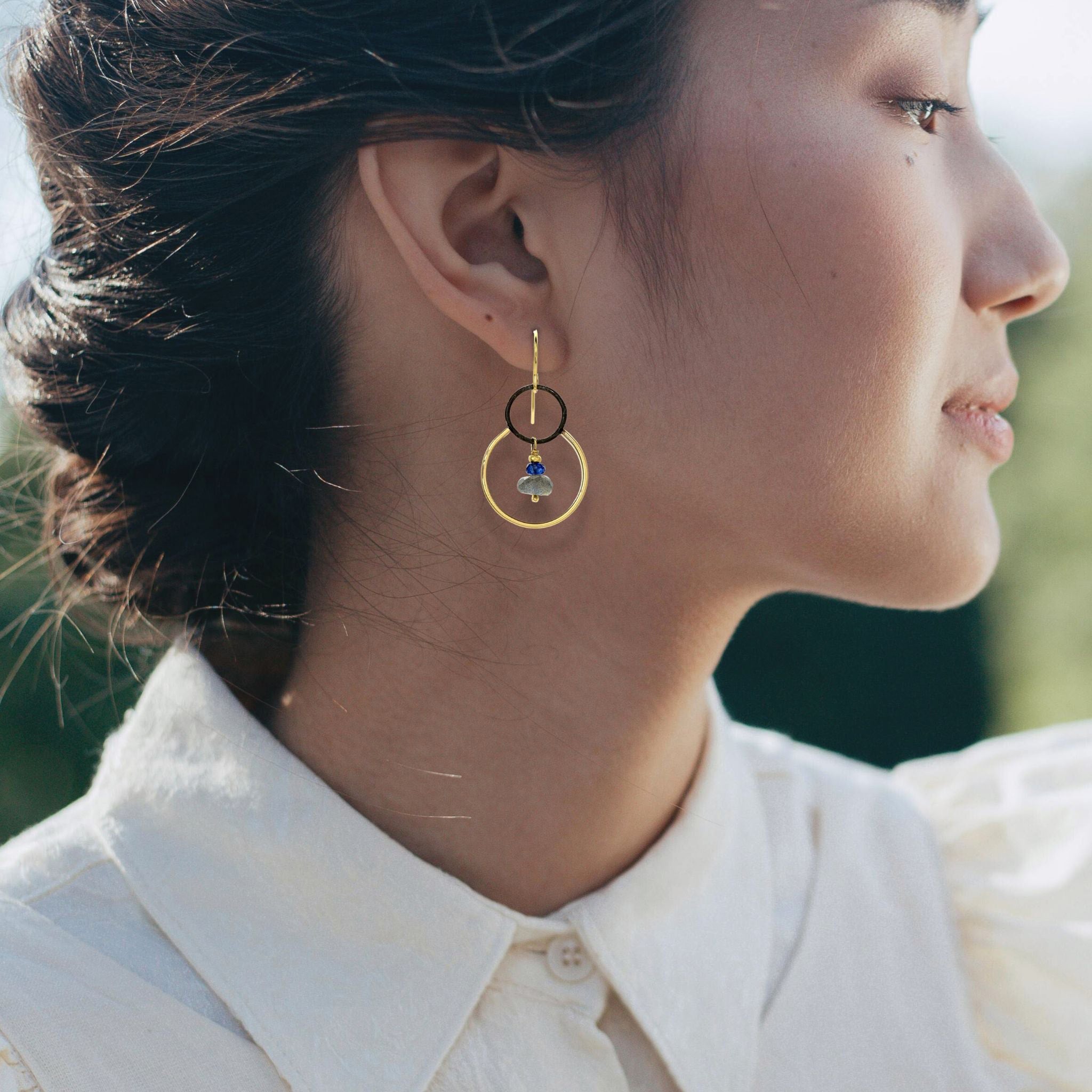 Sapphire Nights Earring - Earrings