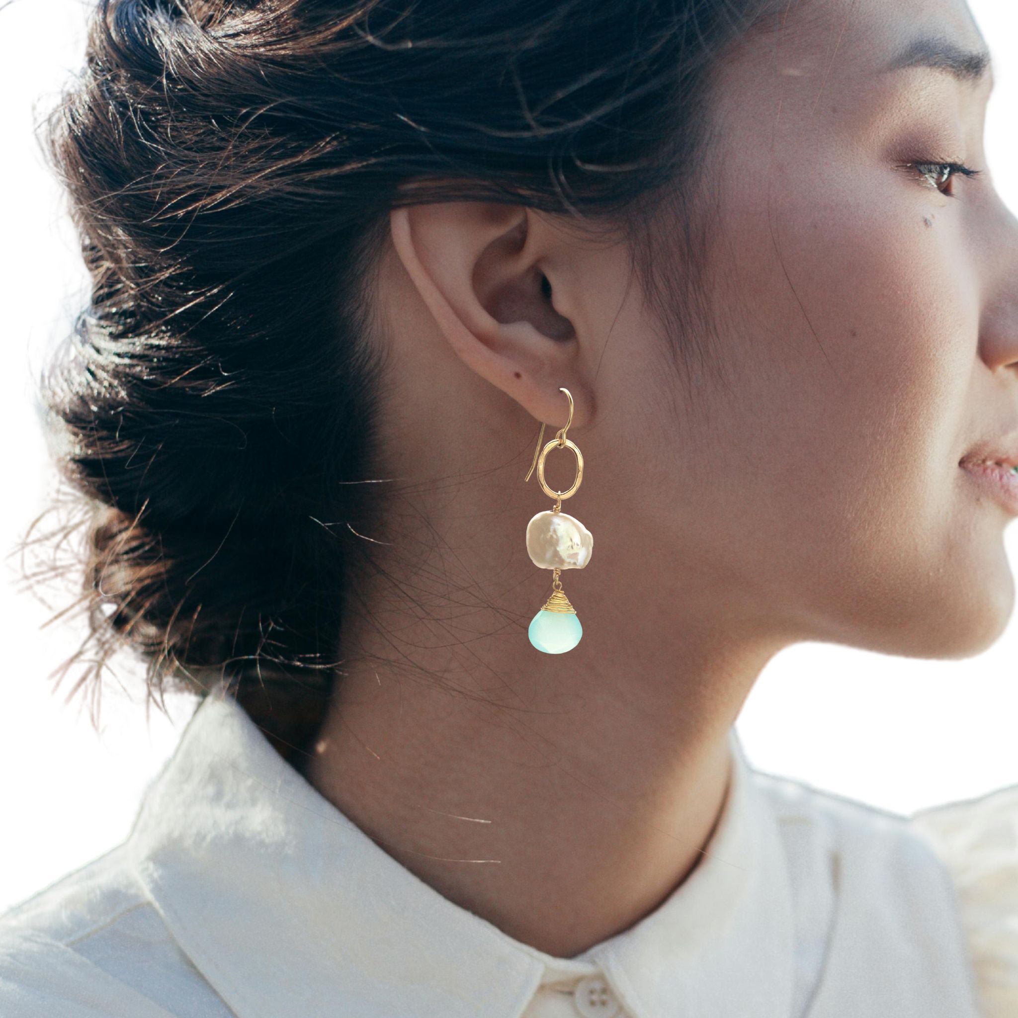 Seafoam Glow Earrings - Earrings