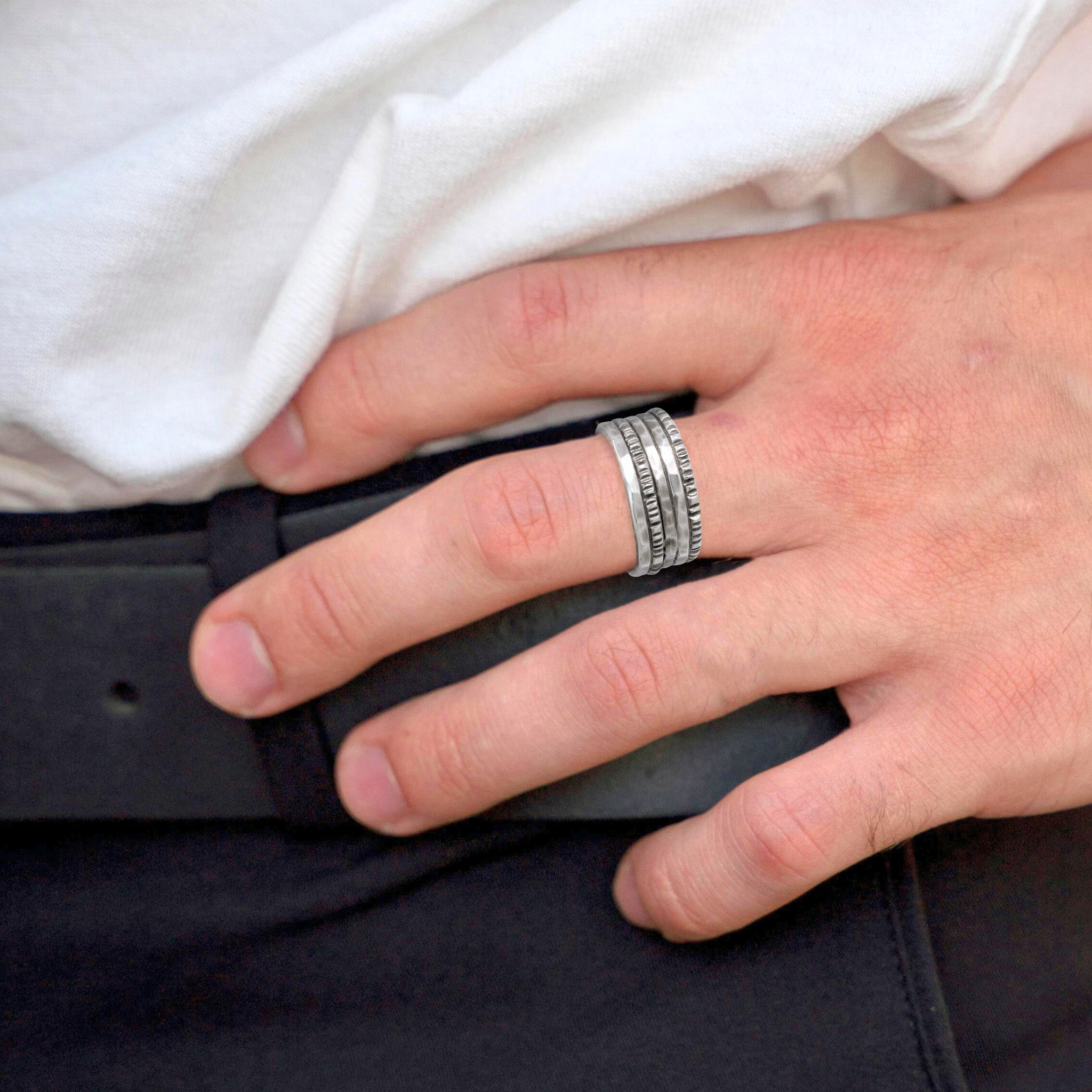Silver Amalgam Band - Rings