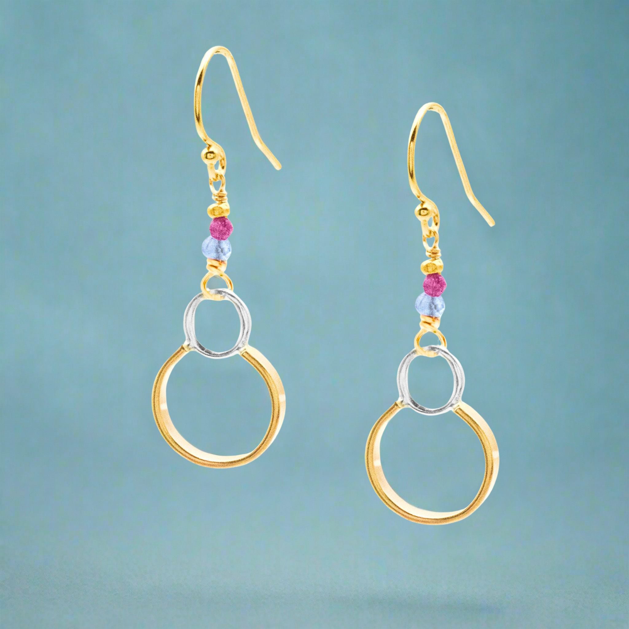 Solar Eclipse Gemstone Earrings - Earrings