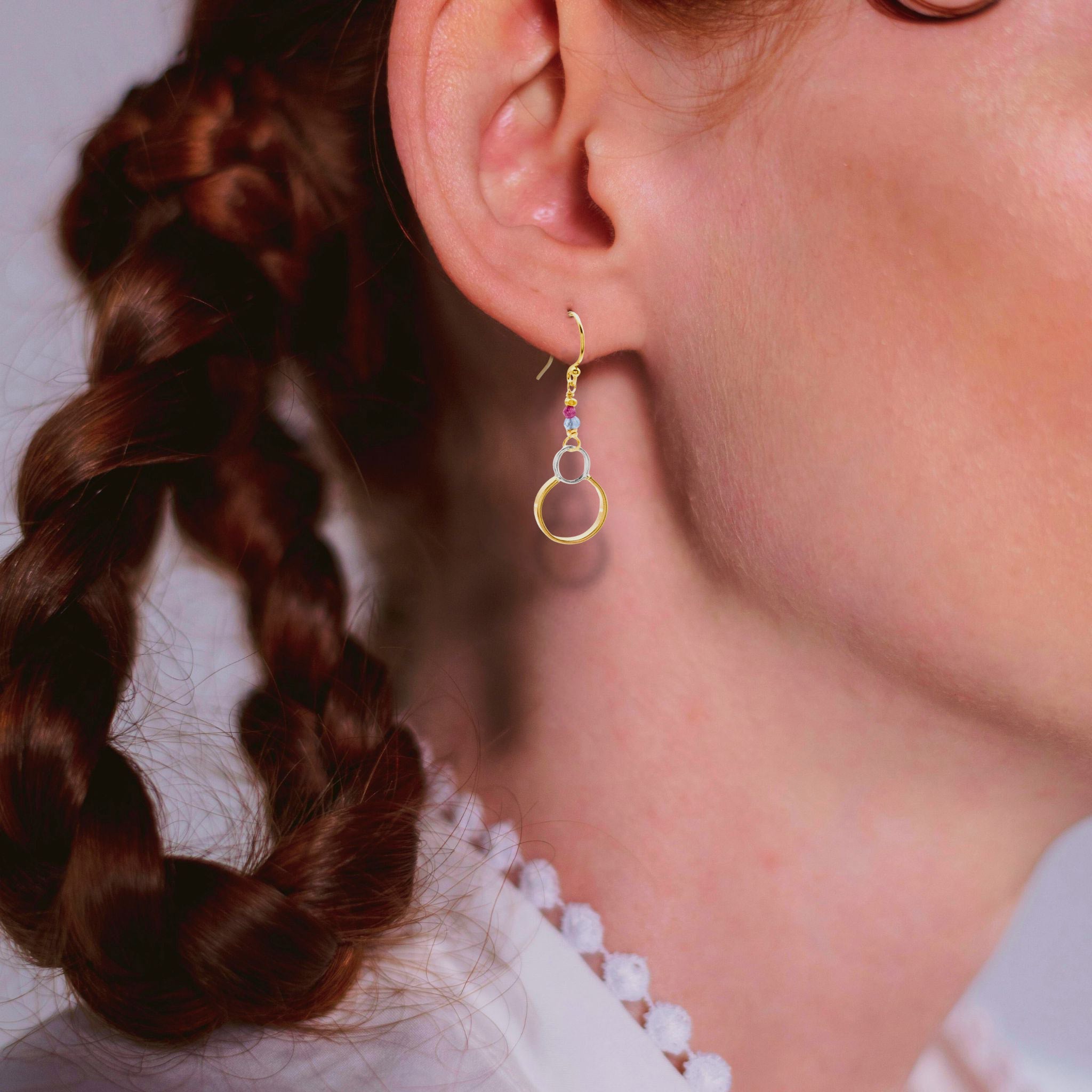 Solar Eclipse Gemstone Earrings - Earrings