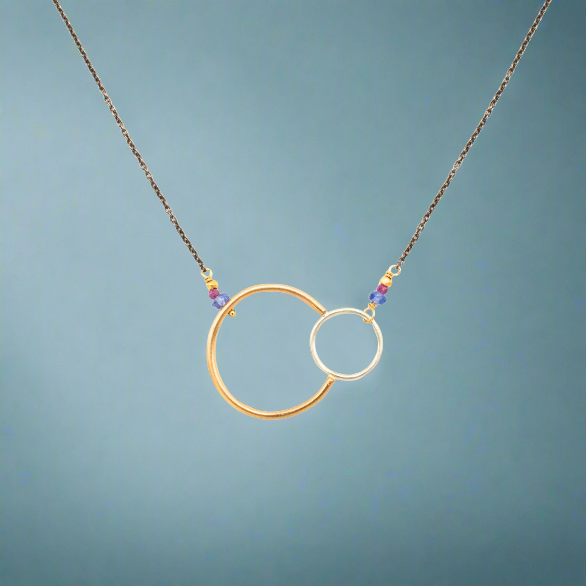 Solar Eclipse Gemstone Necklace - Necklaces