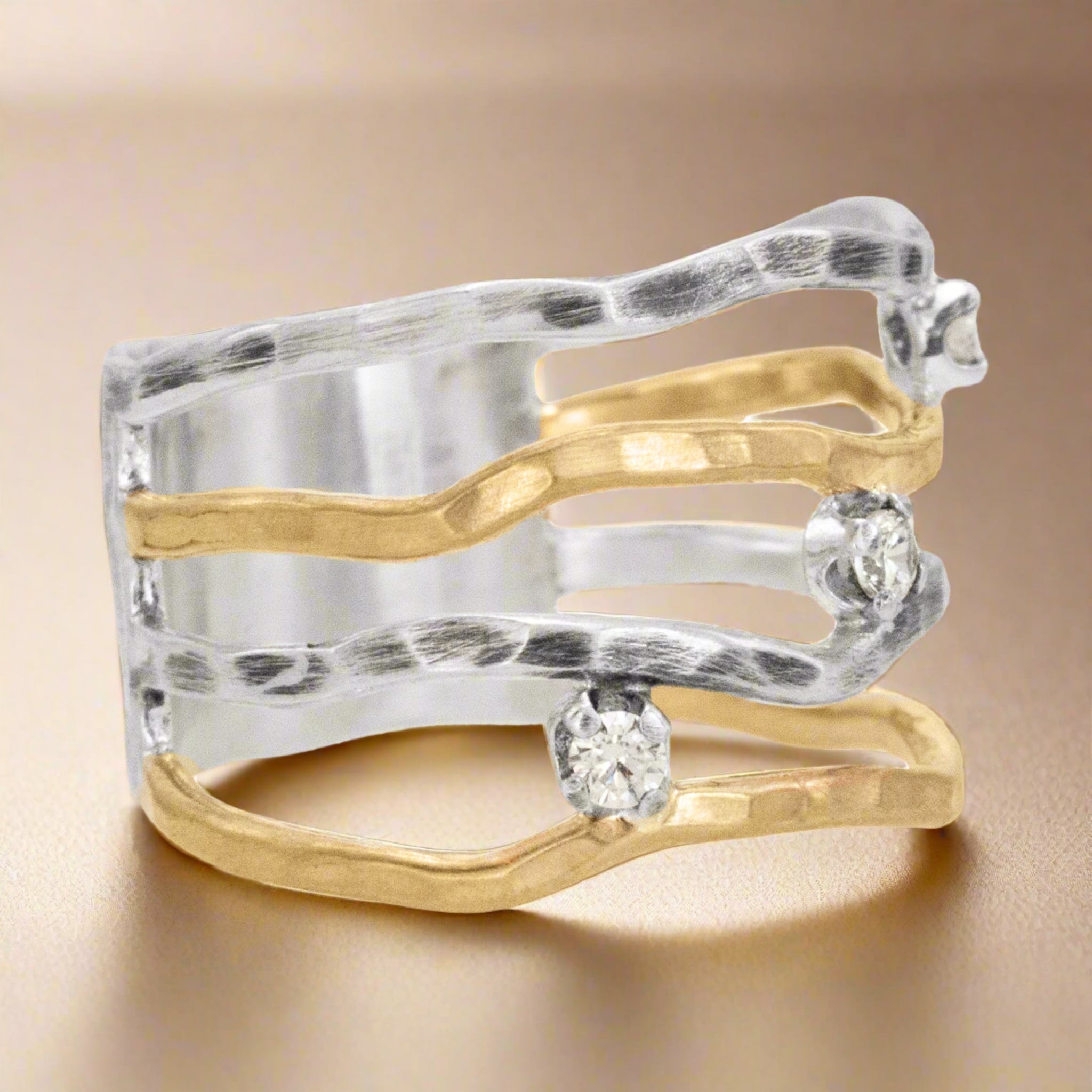 Sparkling Waves Ring - Rings