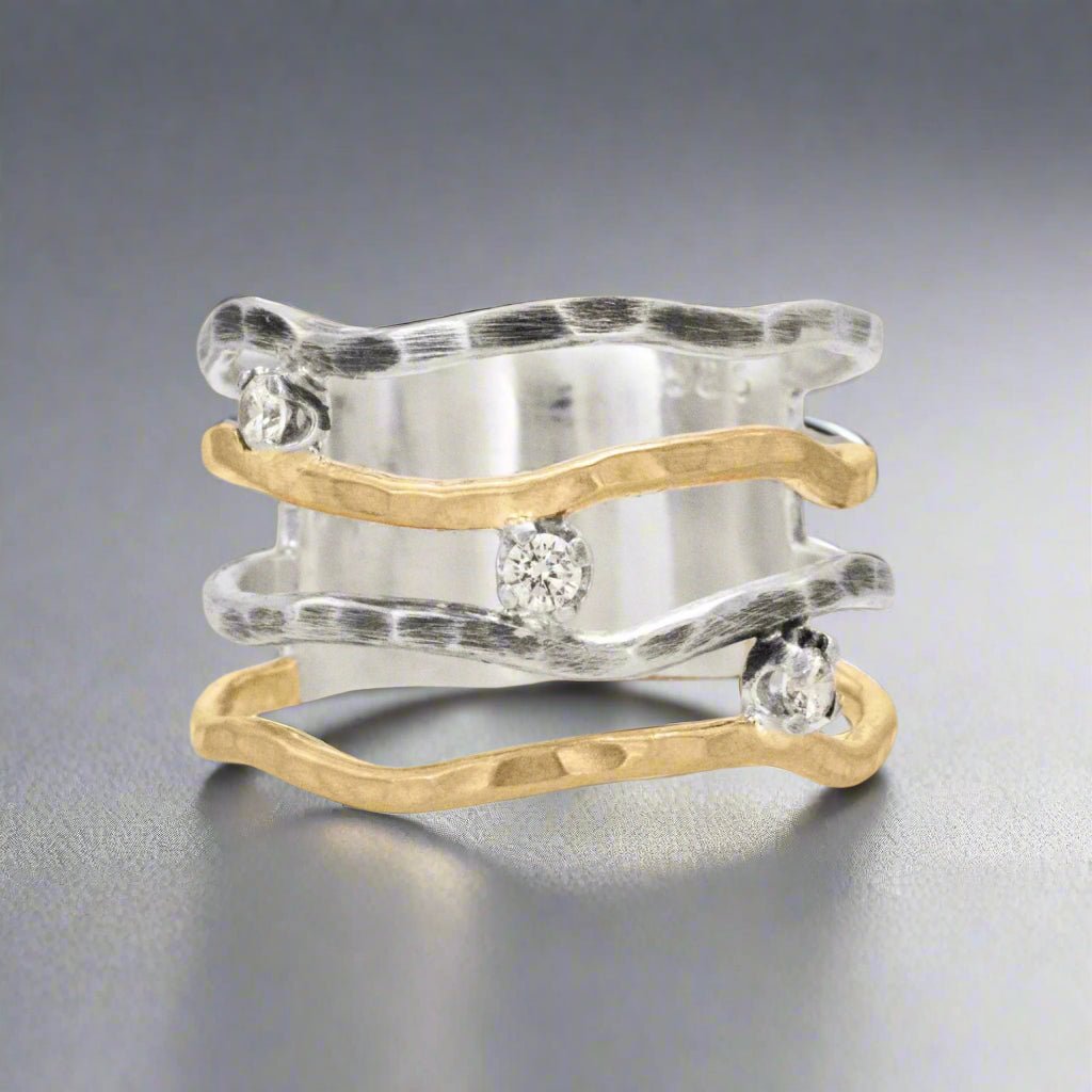 Sparkling Waves Ring - Rings