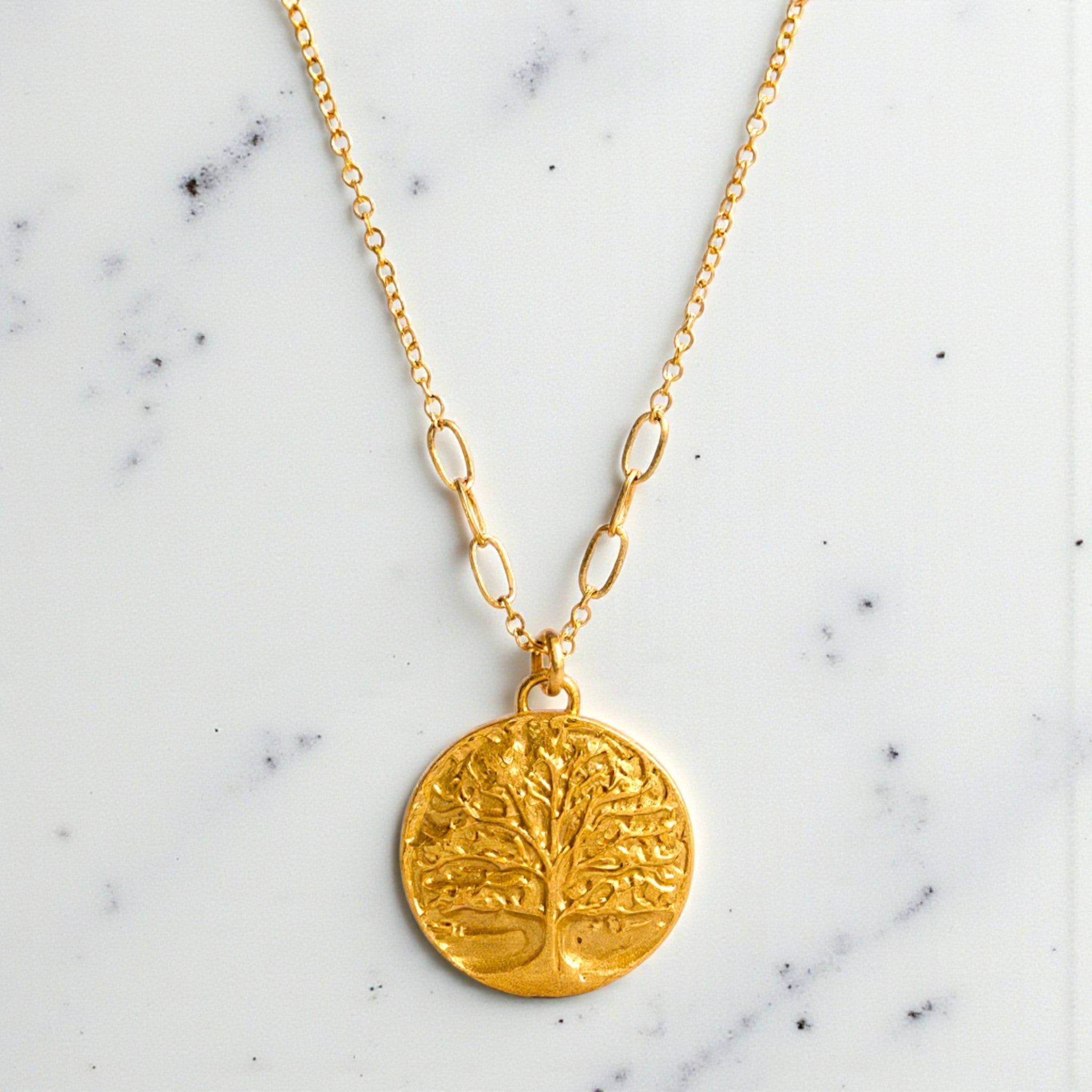 Sunlit Oak Pendant - Necklaces