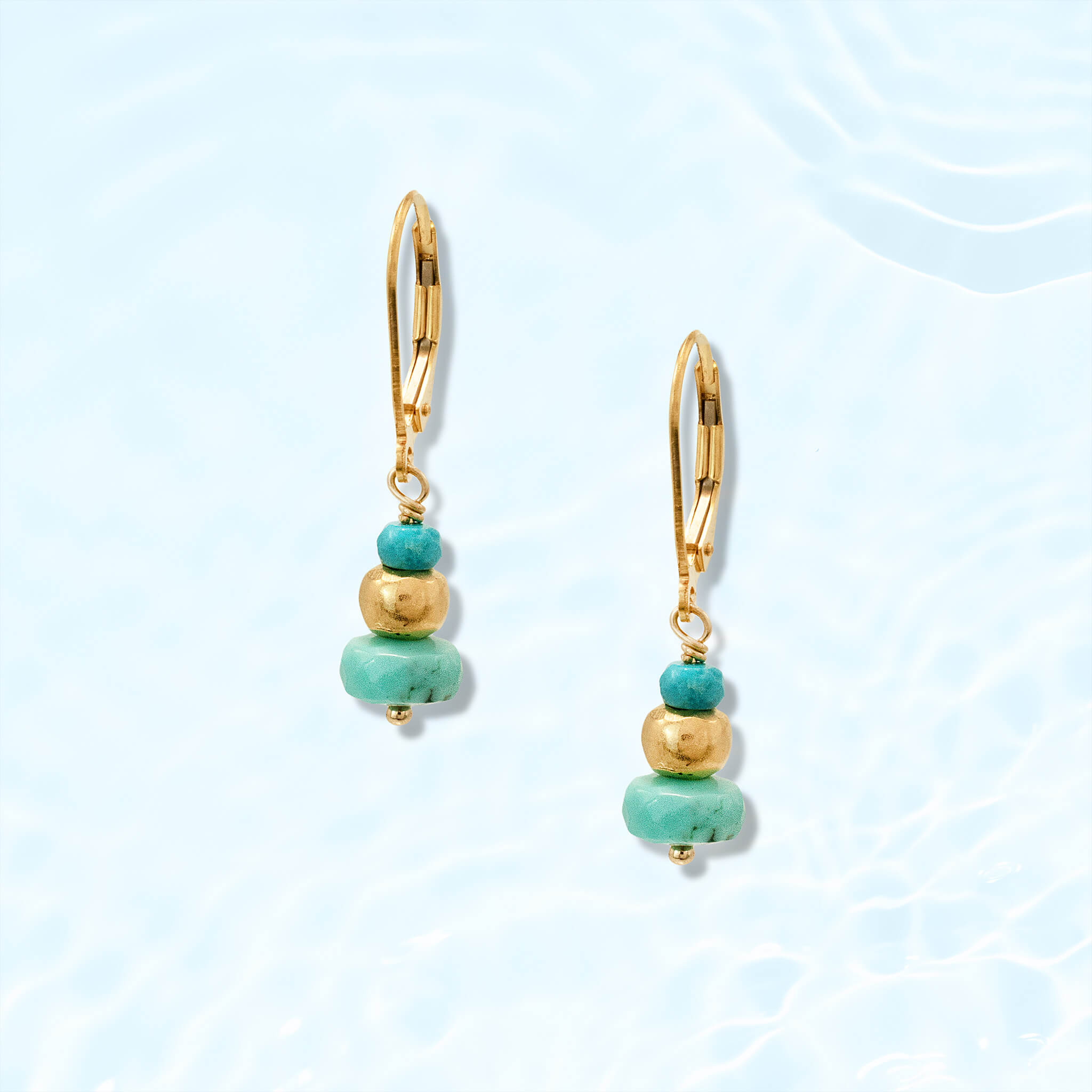 Turquoise Tandem Earrings - Earrings
