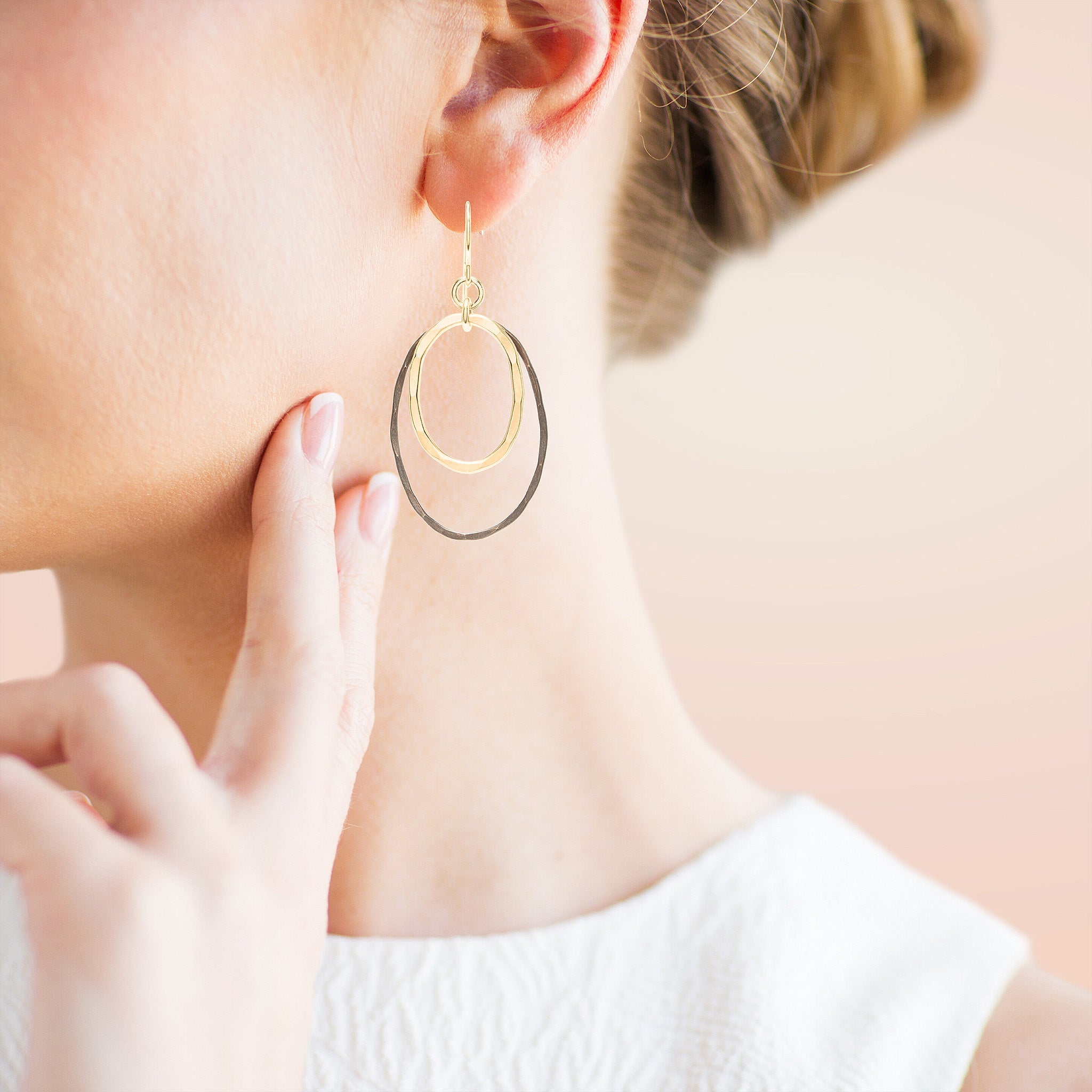 Golden Eclipse Earrings - Earrings