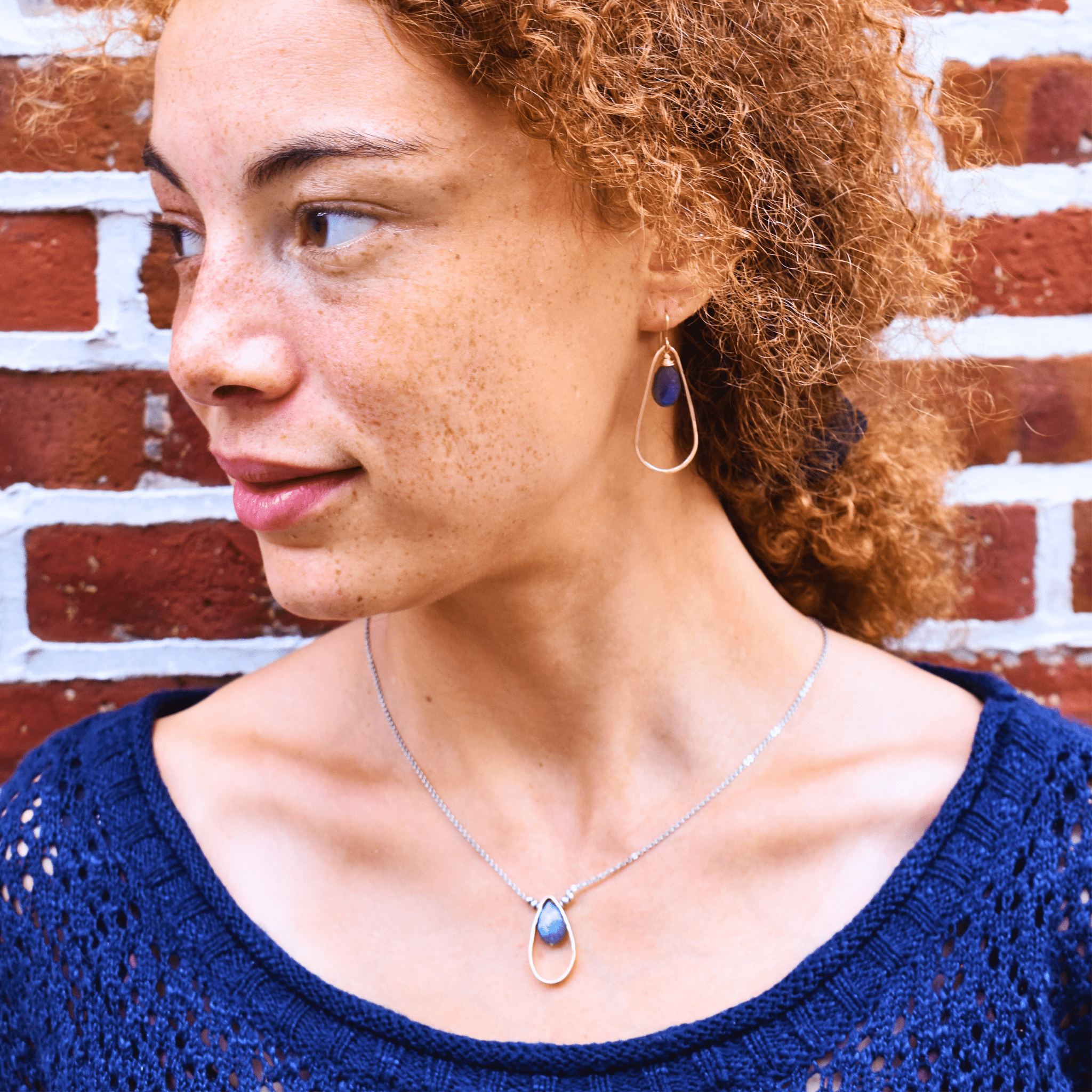 Labradorite Teardrop Necklace - Necklaces