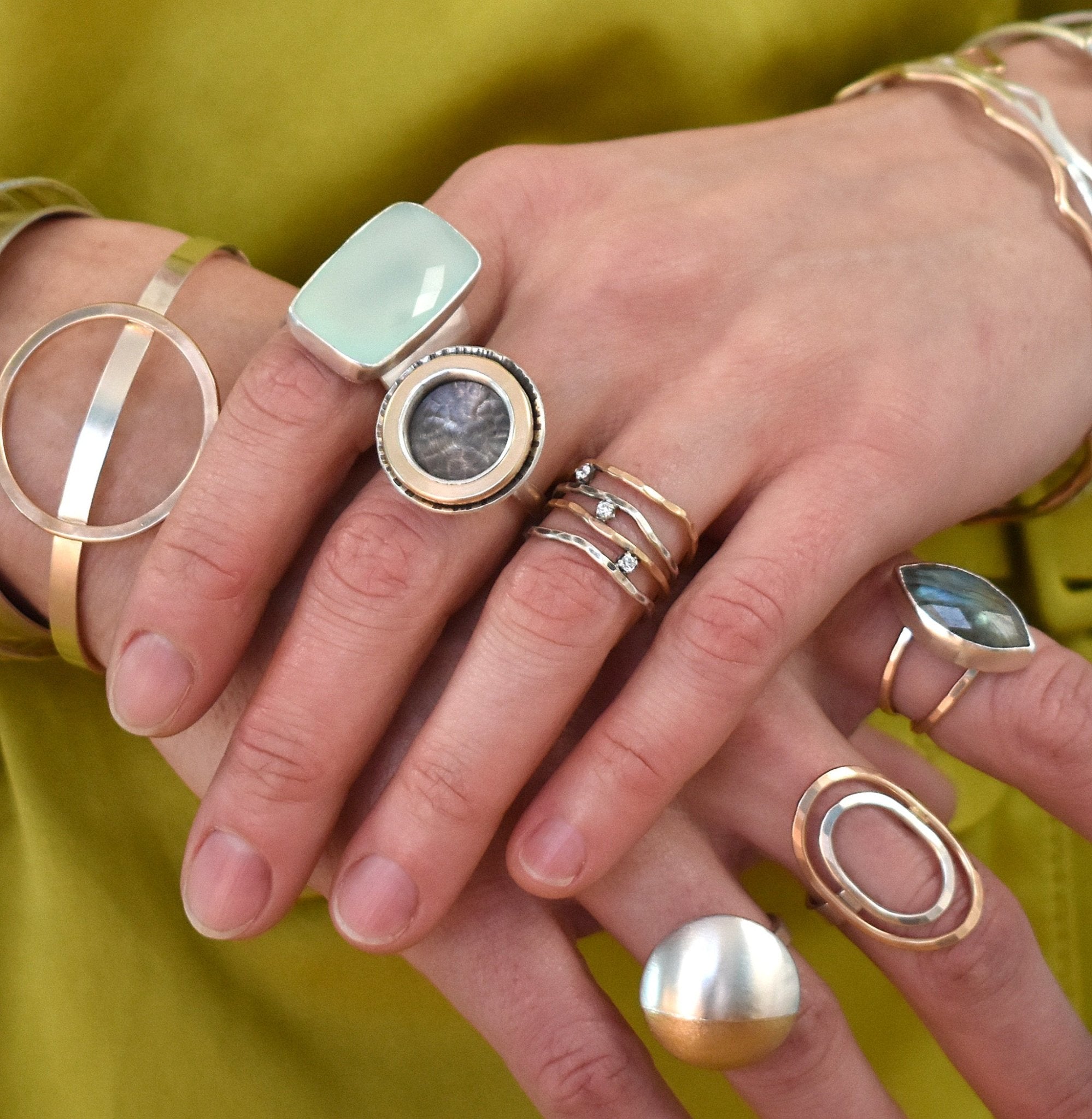Sparkling Waves Ring - Rings