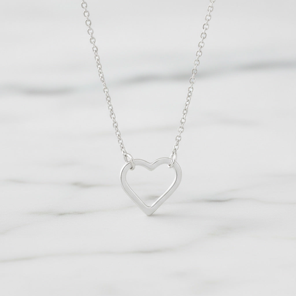 Heartline Silver Necklace