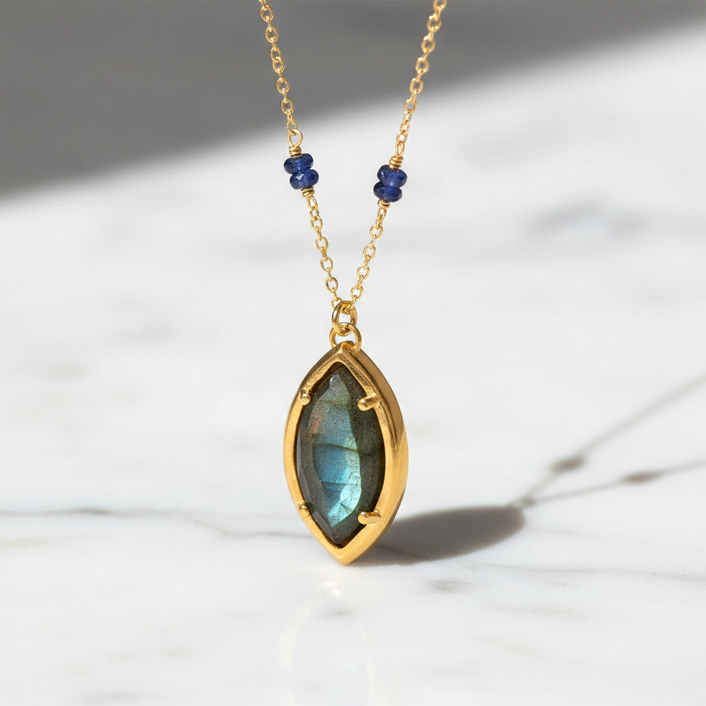 Labradorite Marquise Necklace
