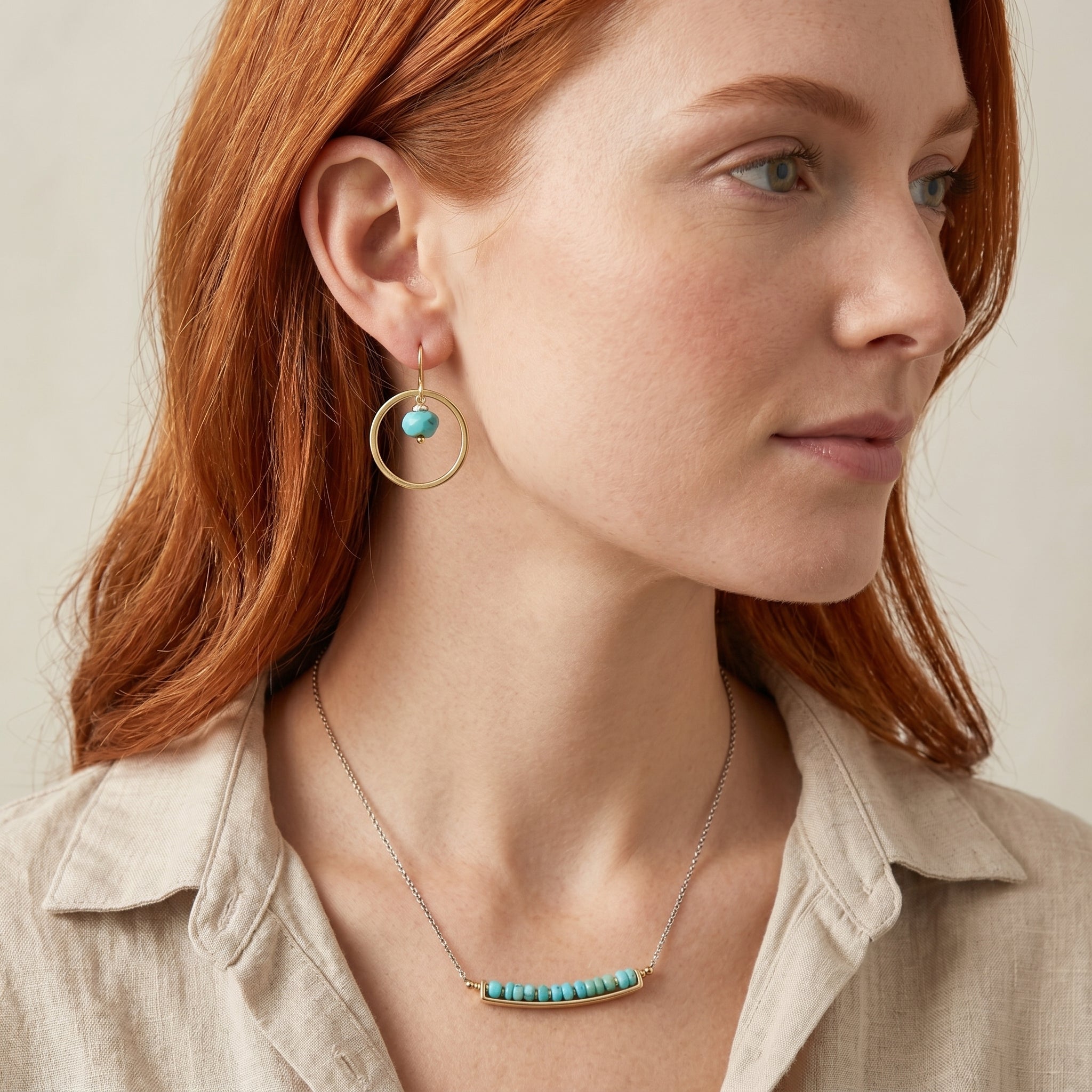 Turquoise Bar Necklace
