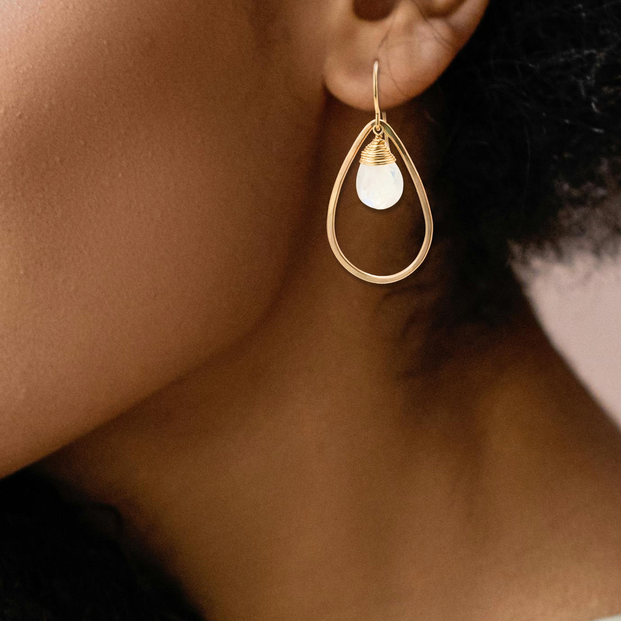 Faceted moonstone earrings online