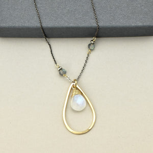 Faceted Moonstone Necklace
