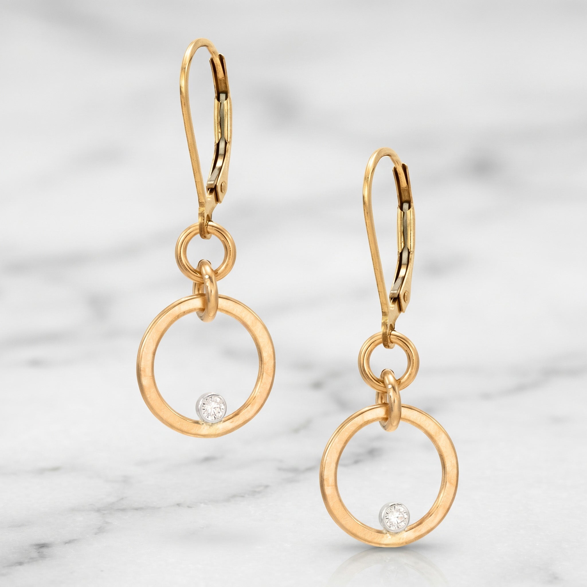 Gilded Circle Earrings - Earrings