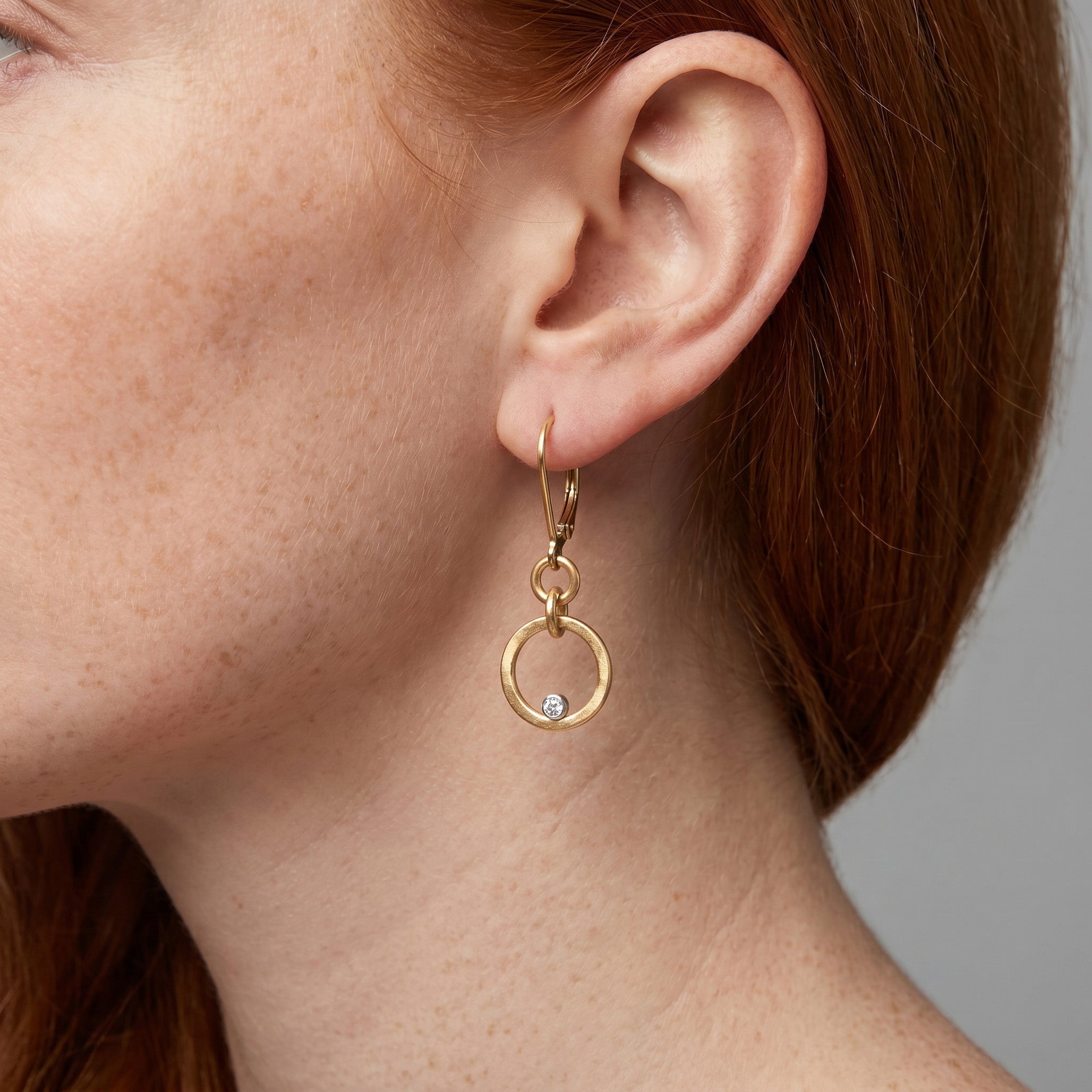Gilded Circle Earrings - Earrings