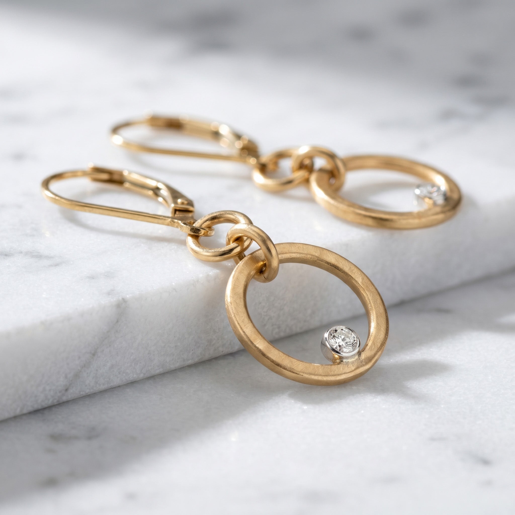 Gilded Circle Earrings - Earrings