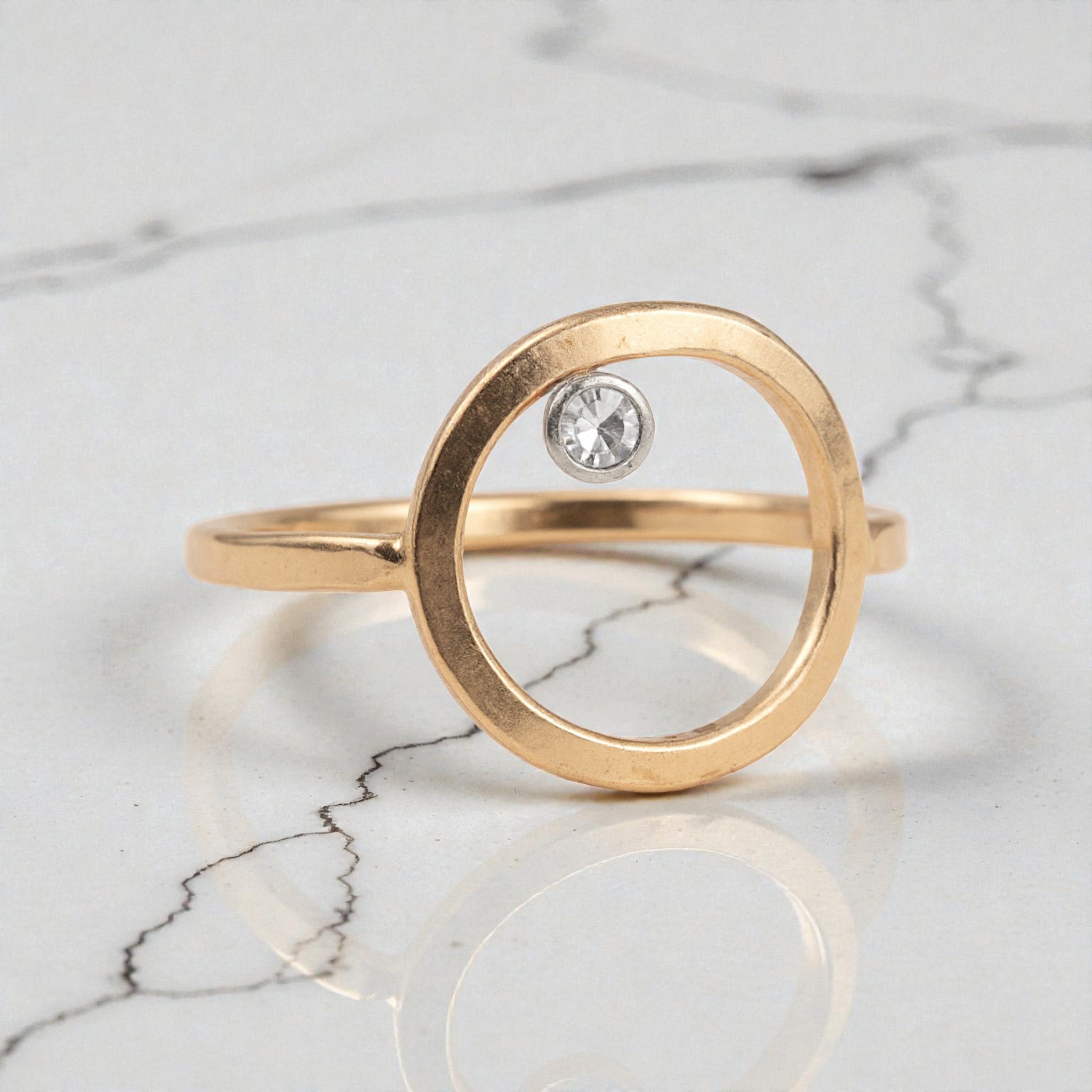 Gilded Circle Ring - Rings