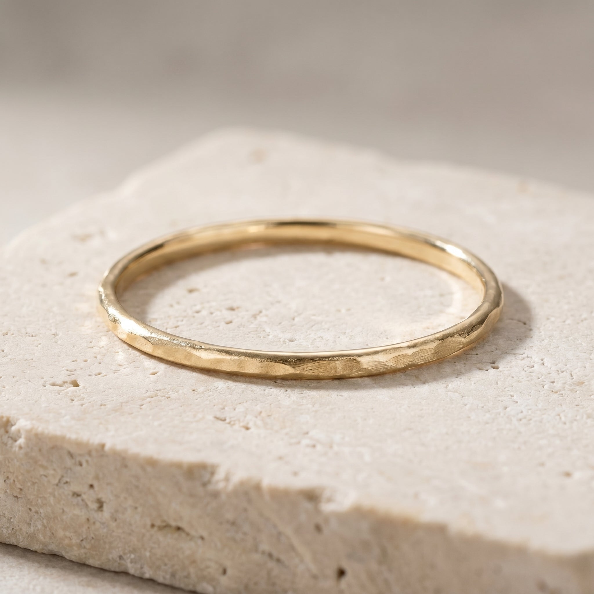 Gilded Hammered Stacker