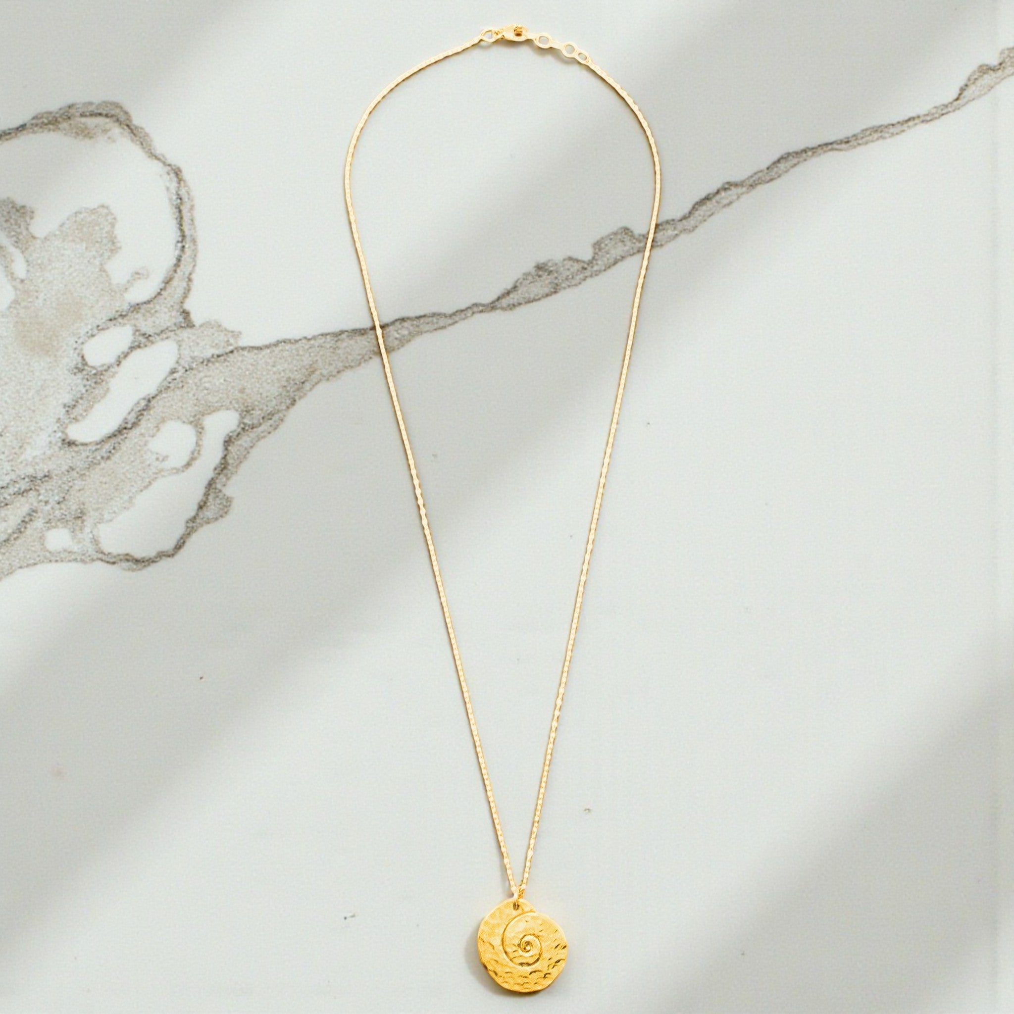 Gilded Nautilus Medallion - Necklaces