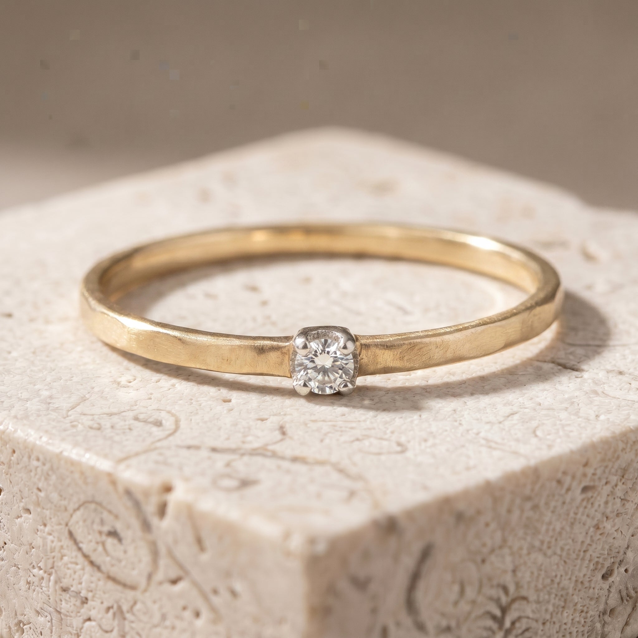 Gilded Sparkle Stacker Ring