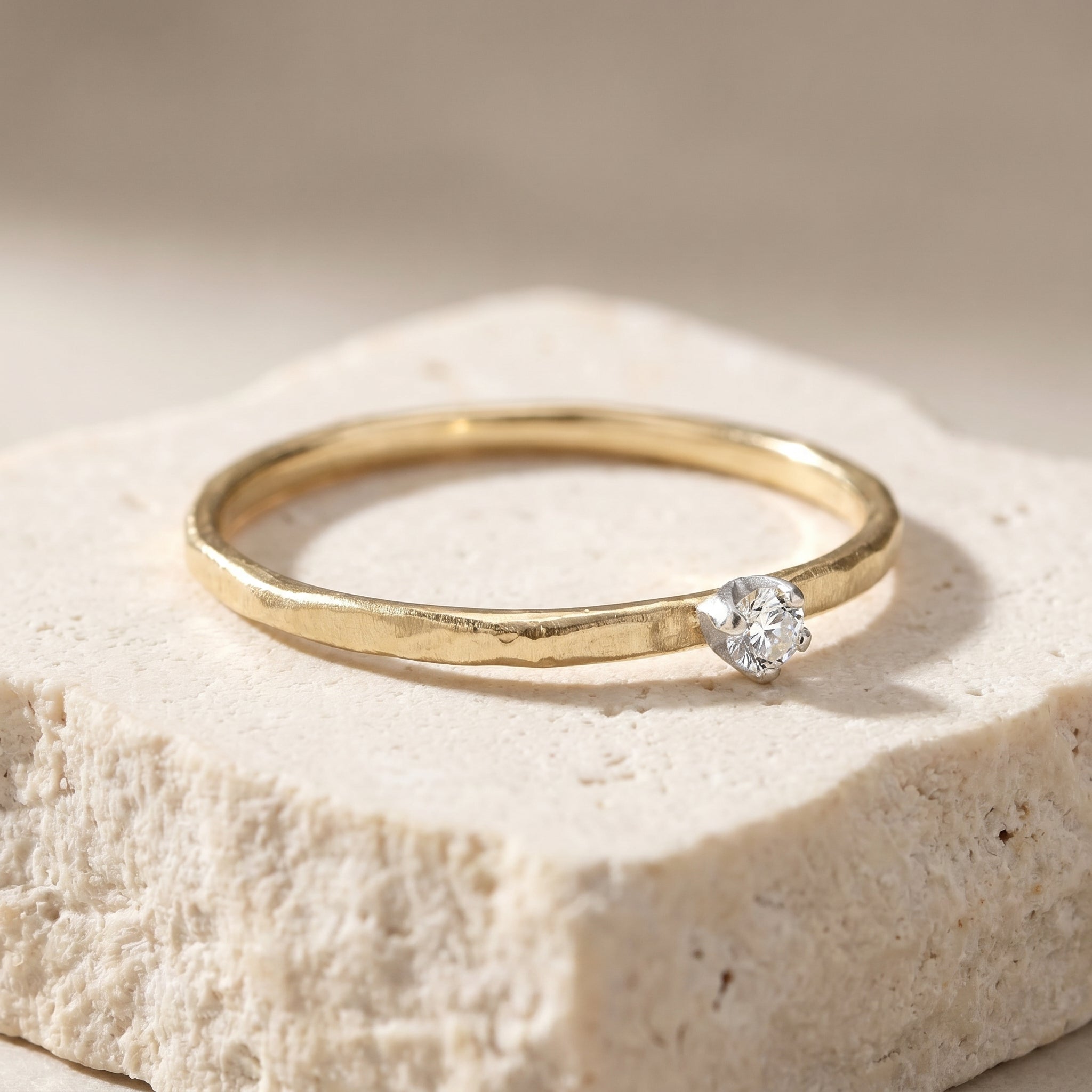 Gilded Sparkle Stacker Ring