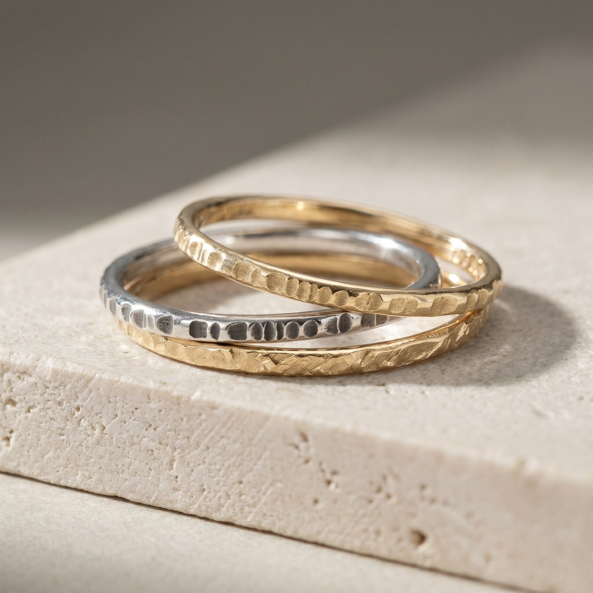 Gilded Textured Stacker