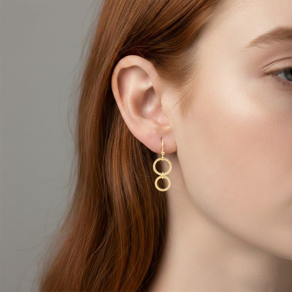 Gold Links Drop Earrings - Earrings