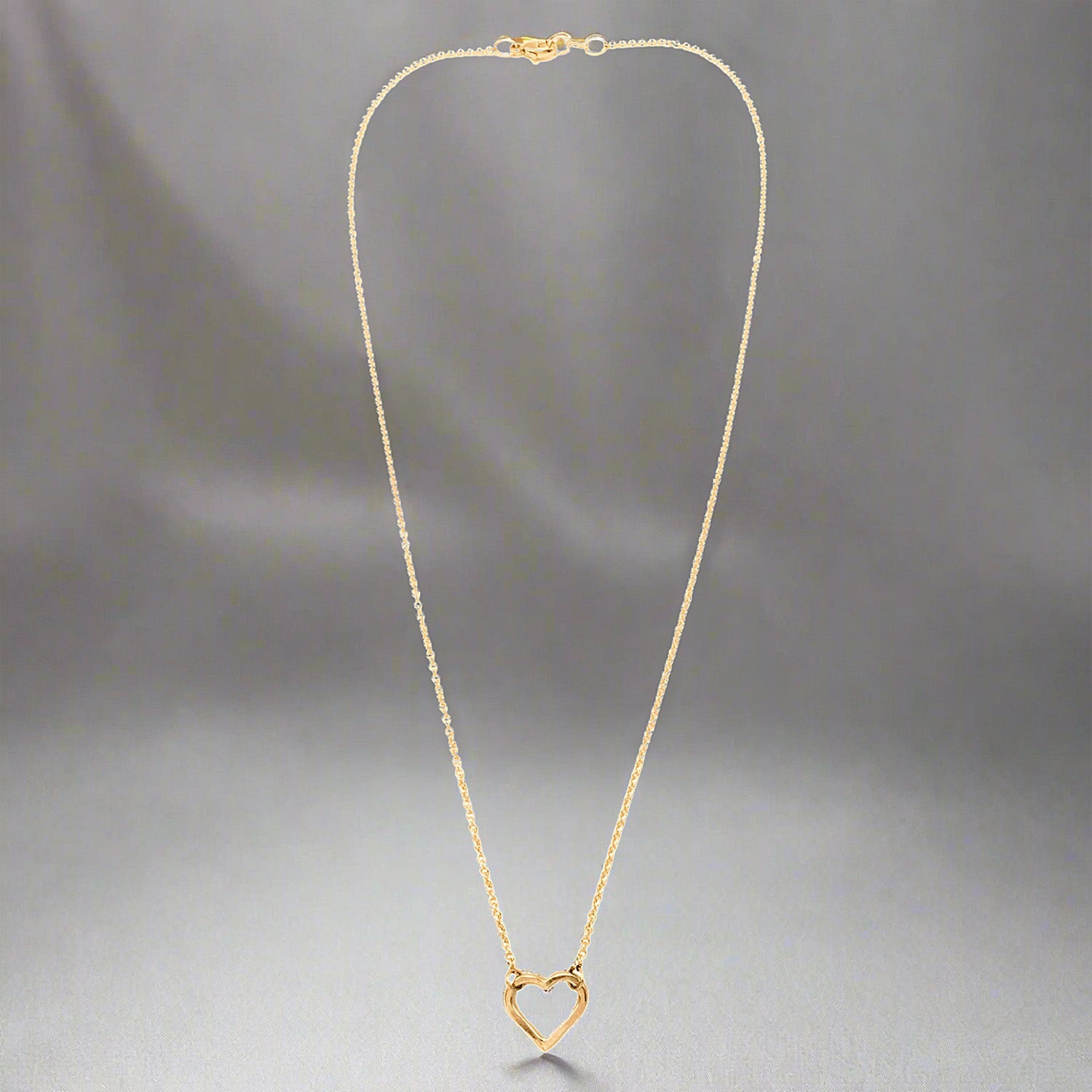 Elegant Gold Heart Pendant Necklace – Handcrafted in Philadelphia