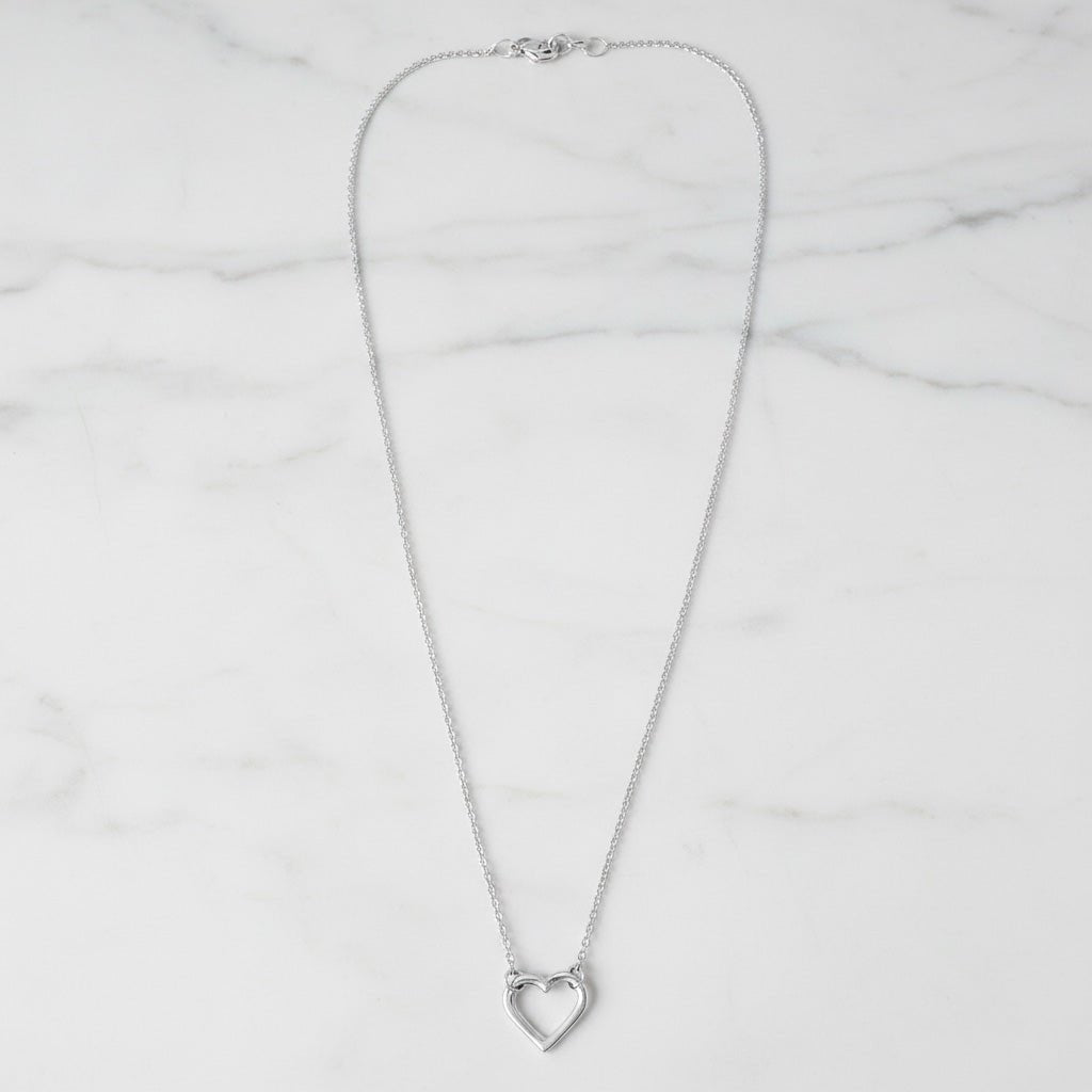 Heartline Silver Necklace - Necklaces