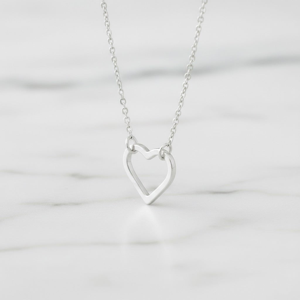 Heartline Silver Necklace - Necklaces