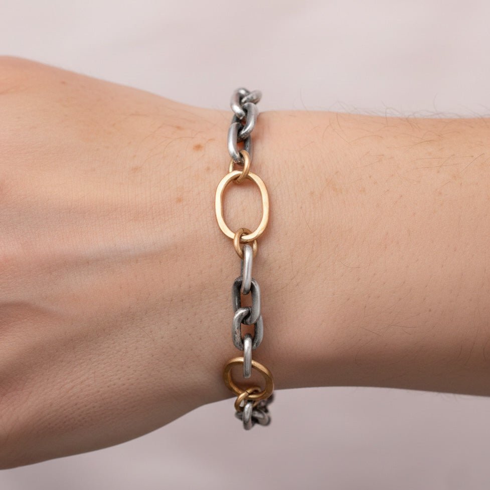 Mixed Metal Chain Bracelet 8