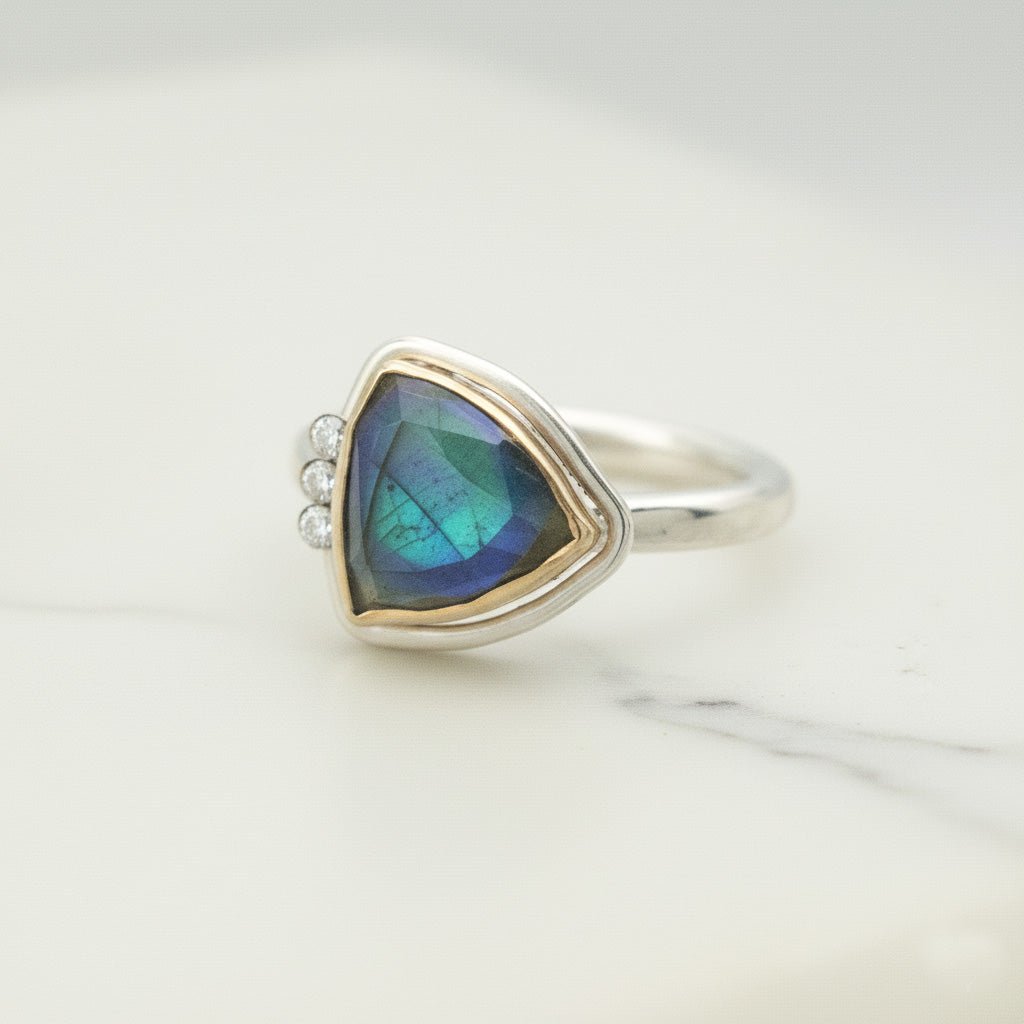 Labradorite Trilliant Ring - Rings
