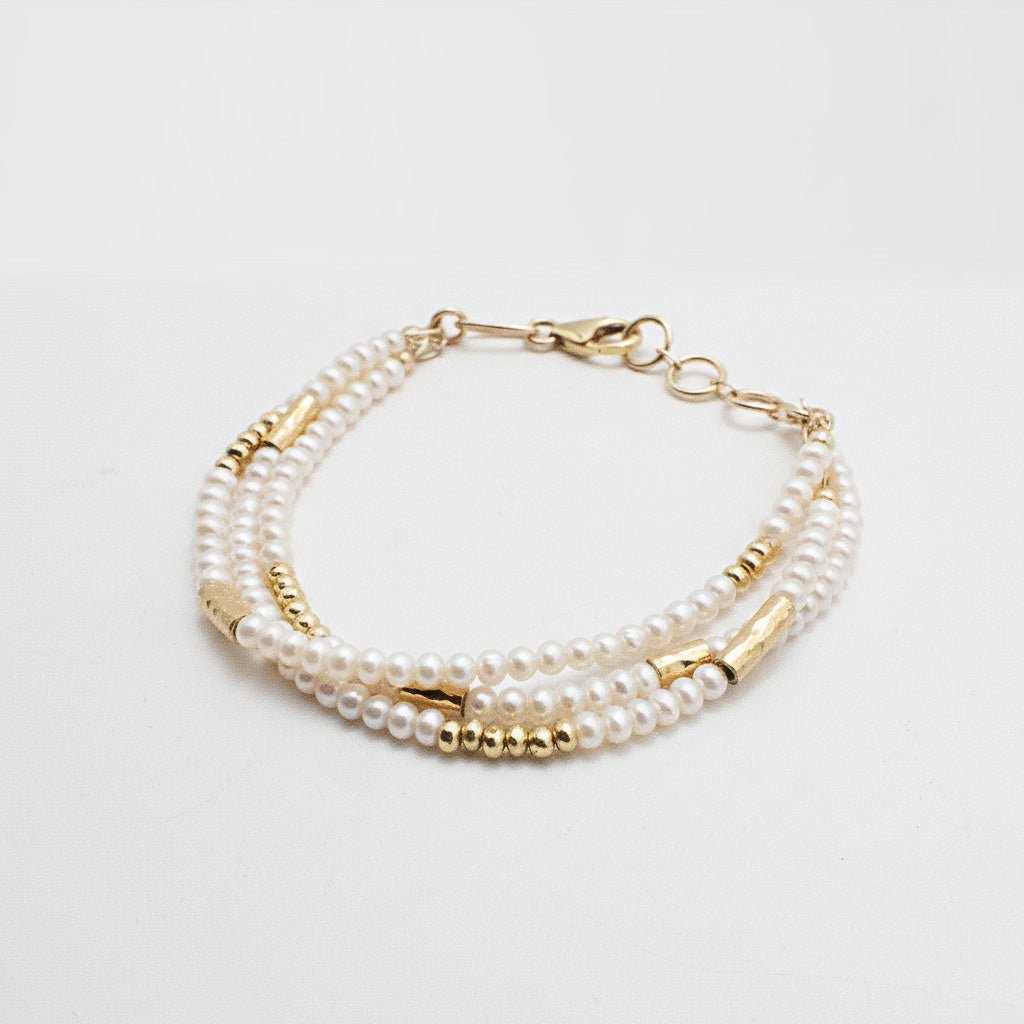Layered Pearl Statement Bracelet - Bracelets