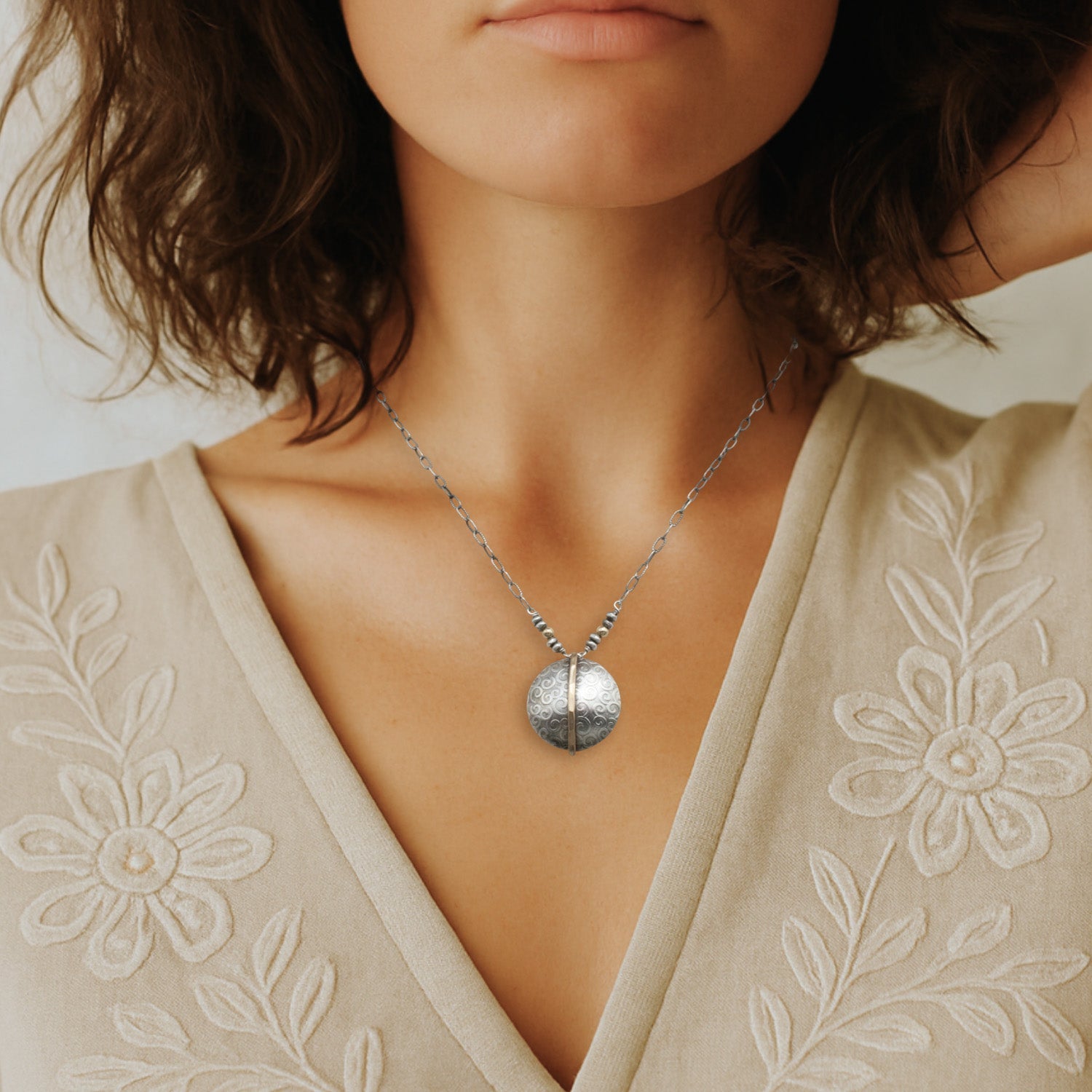 Meridian Disc Necklace - Necklaces