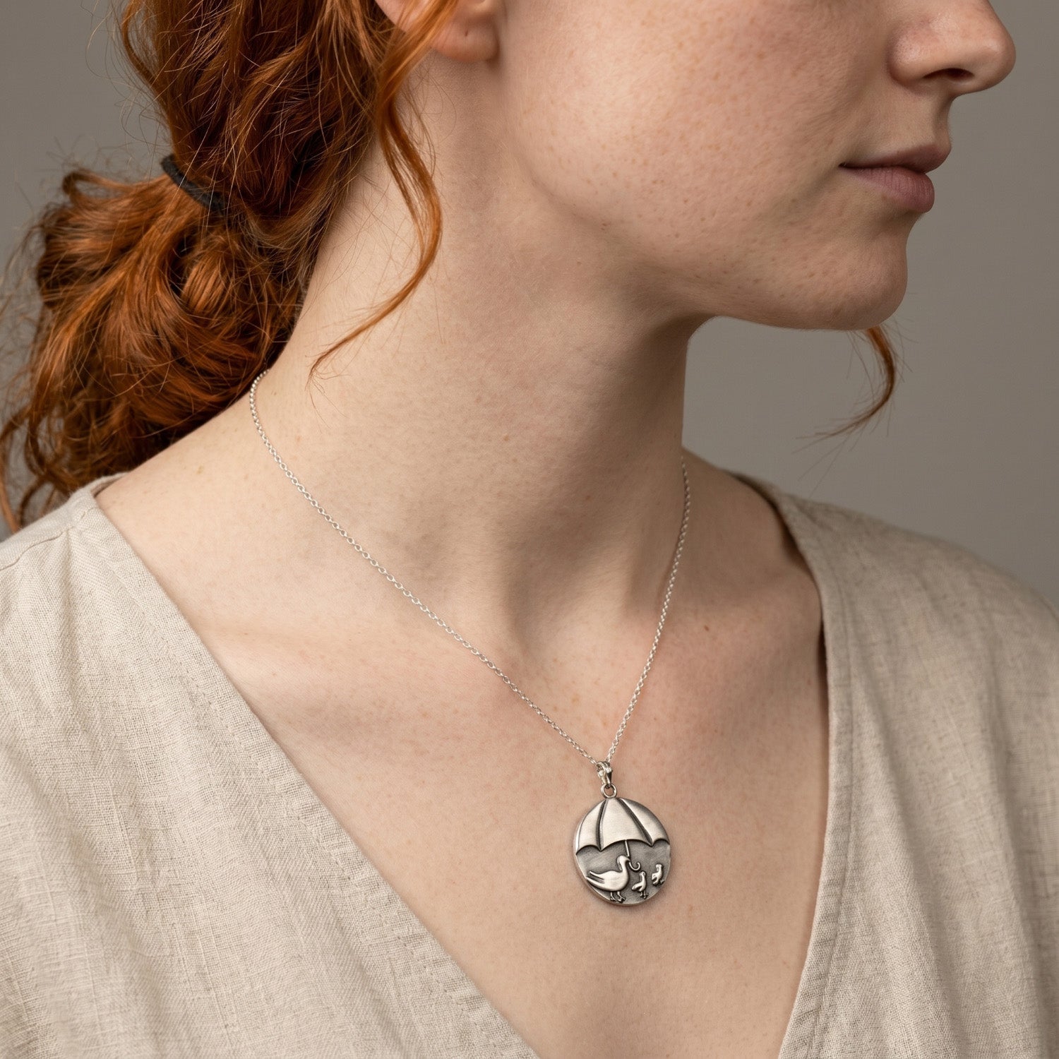 Mother and her Little Ducklings Necklace - Necklaces