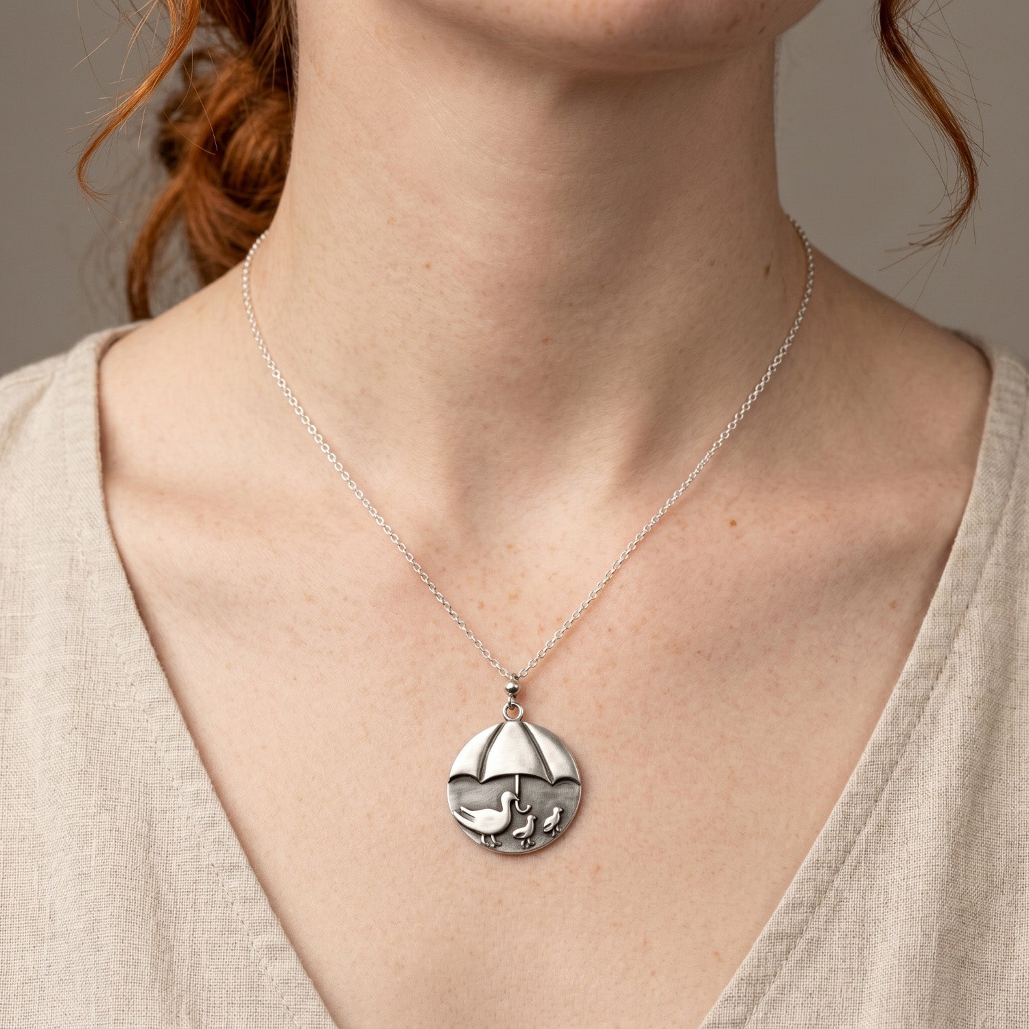 Mother and her Little Ducklings Necklace - Necklaces