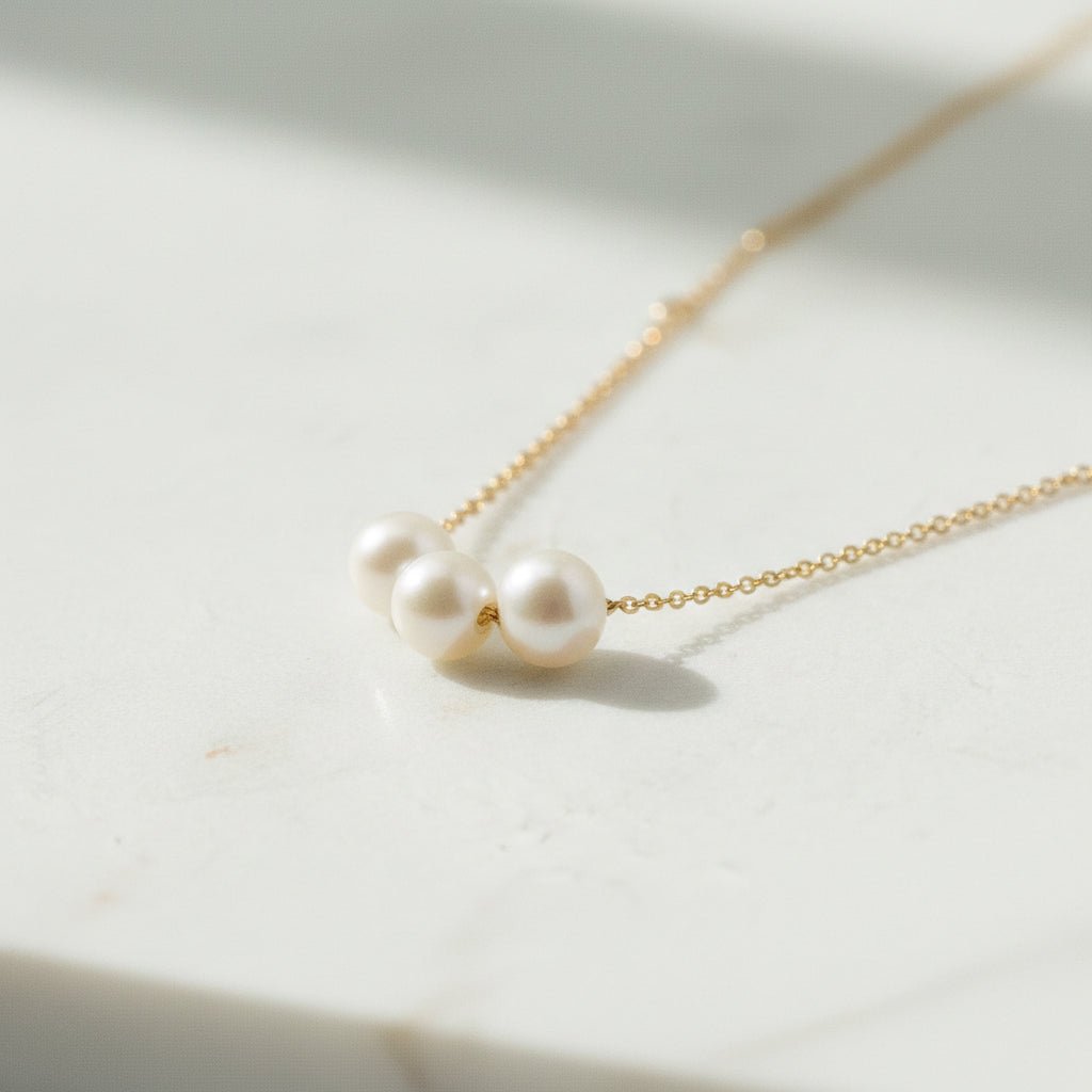 Pearl Trio Necklace - Necklaces