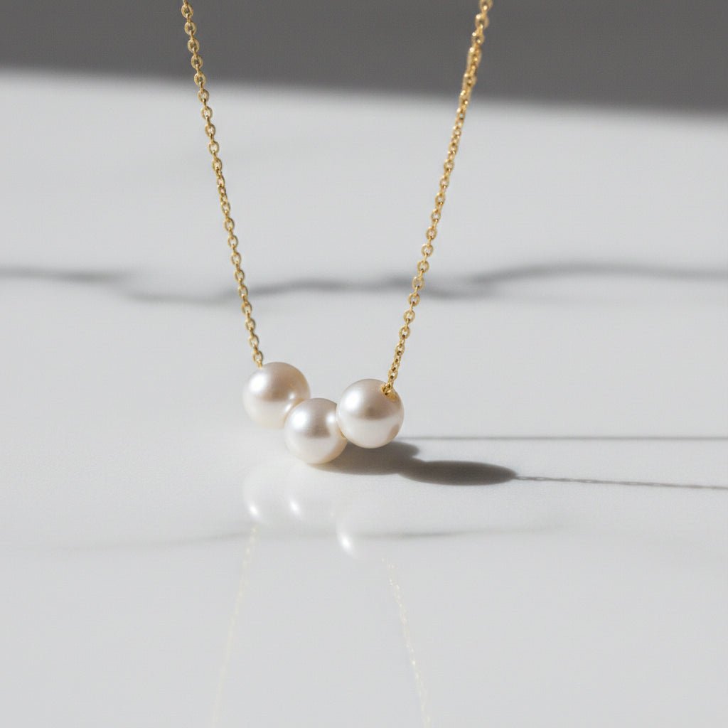 Pearl Trio Necklace - Necklaces