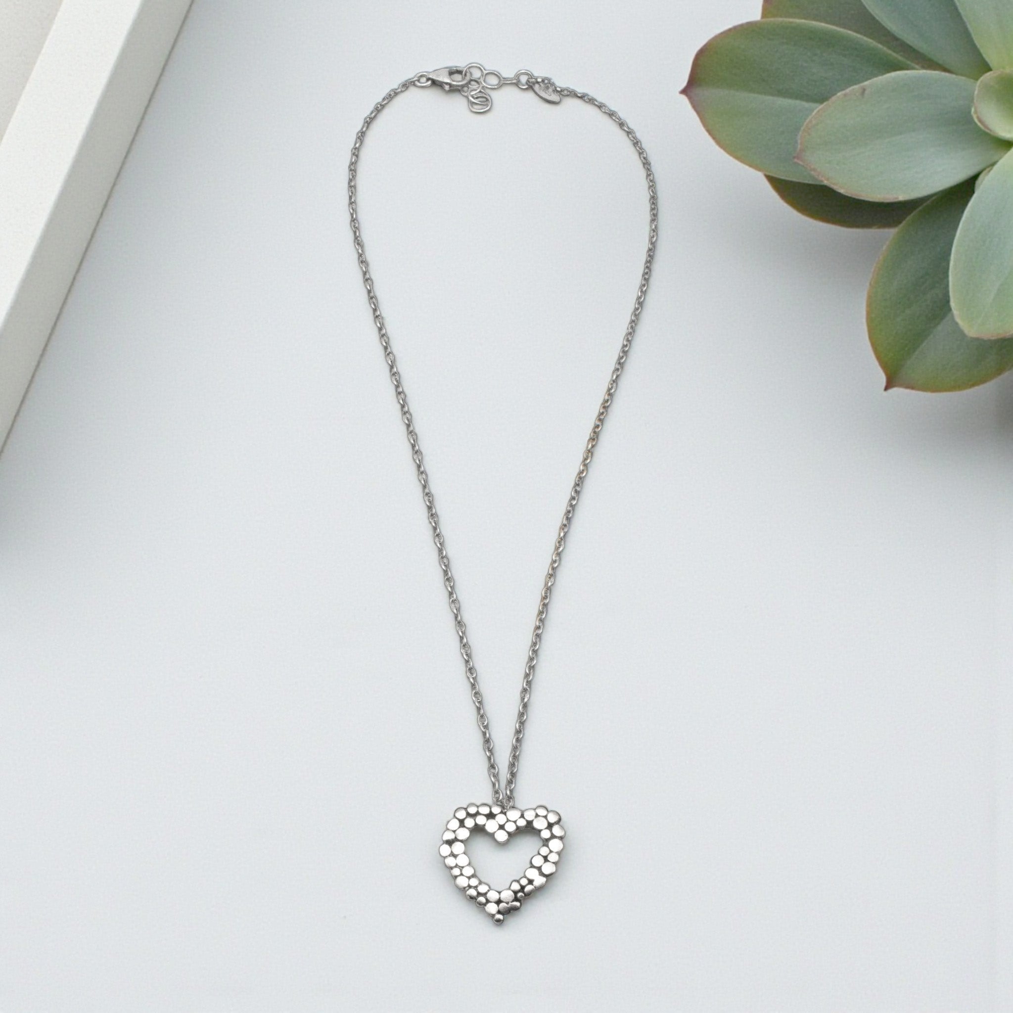 Pebble Heart Pendant Necklace - Necklaces