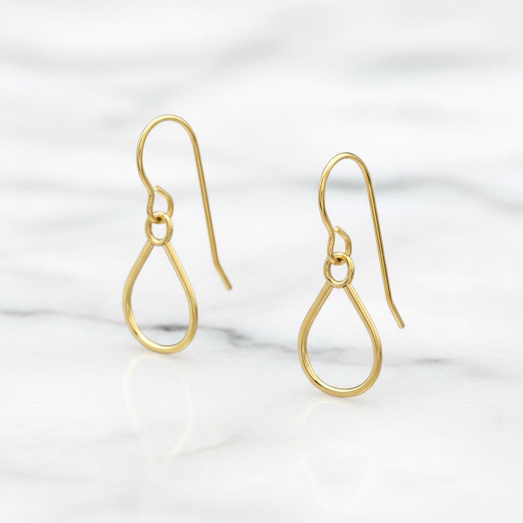 Small Gold Teardrop Earring - Earrings