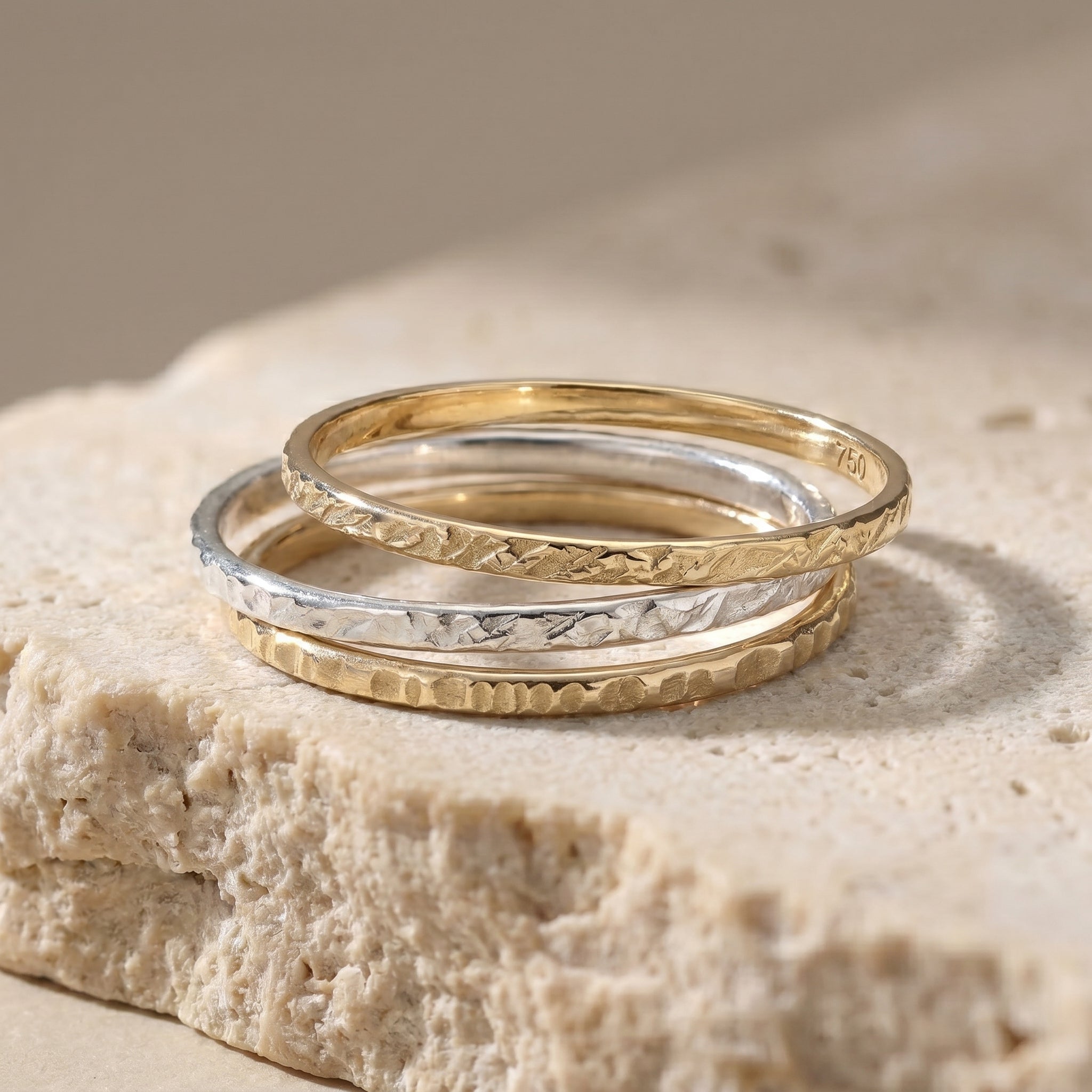 Sterling Textured Stacker