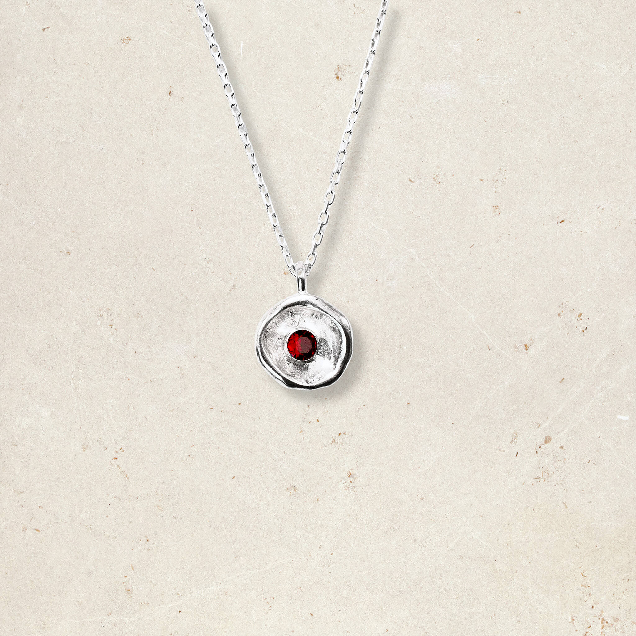 Sterling Cup Birthstone Necklace - Necklaces