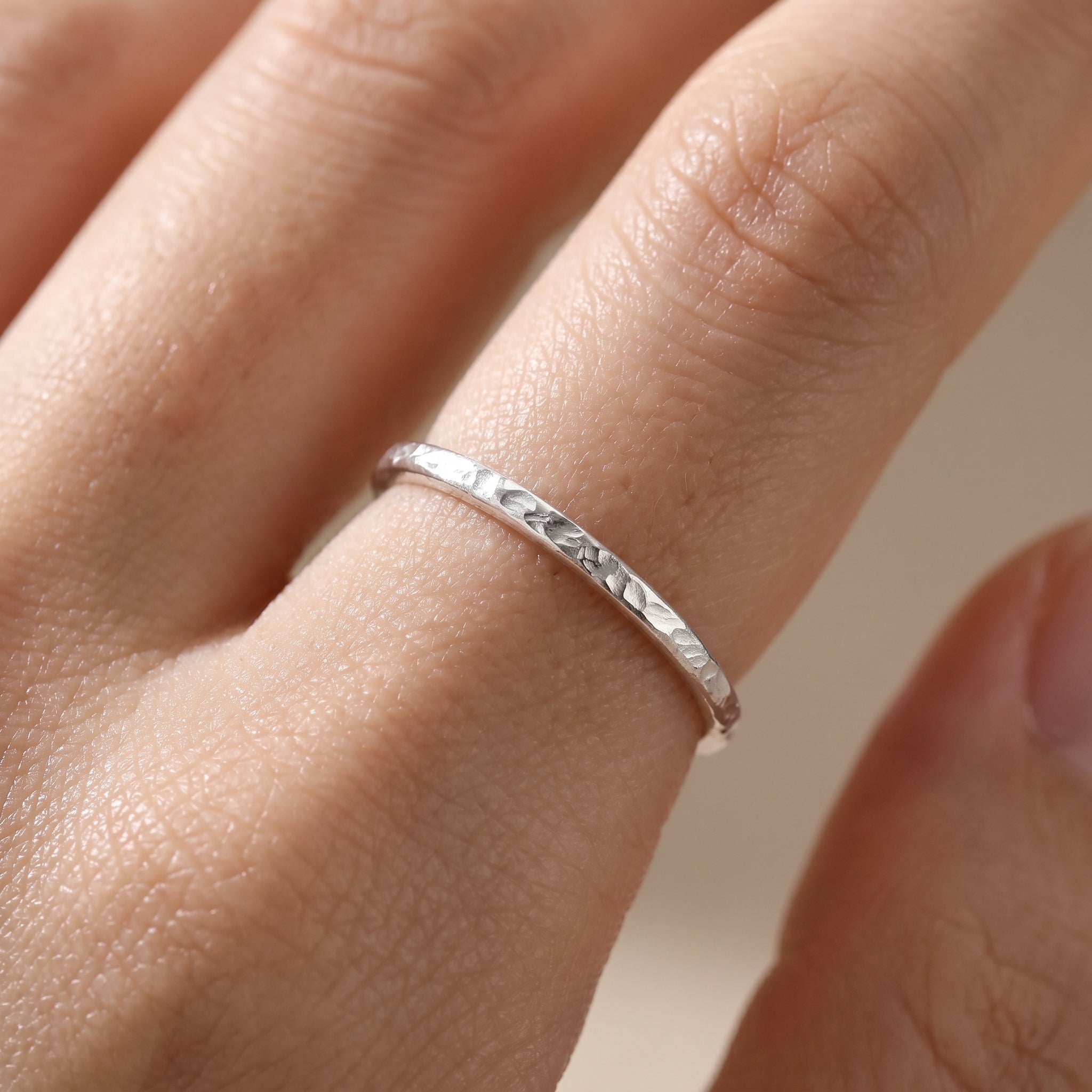 Sterling Textured Stacker