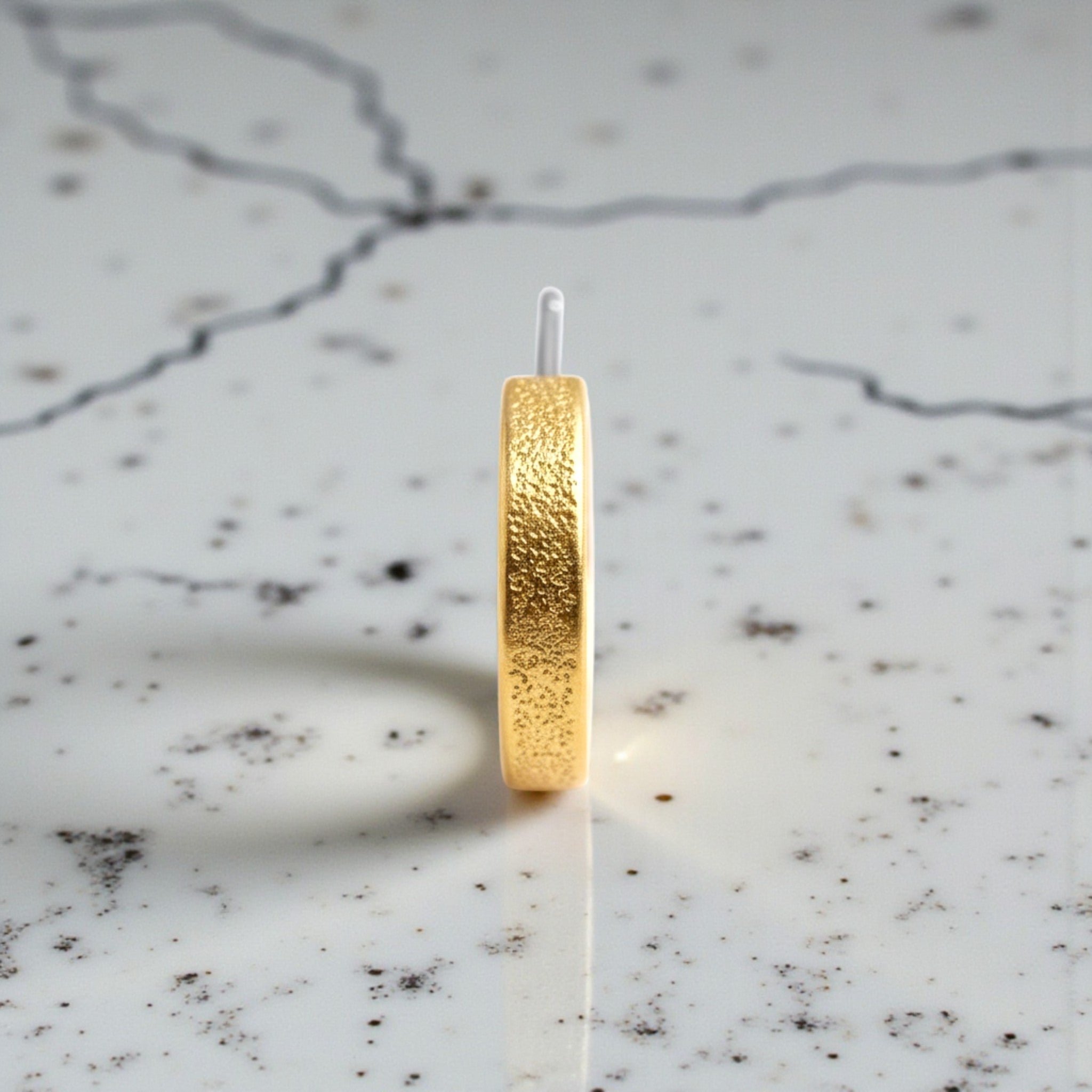 Textured Gold Hoop Earrings - Earrings