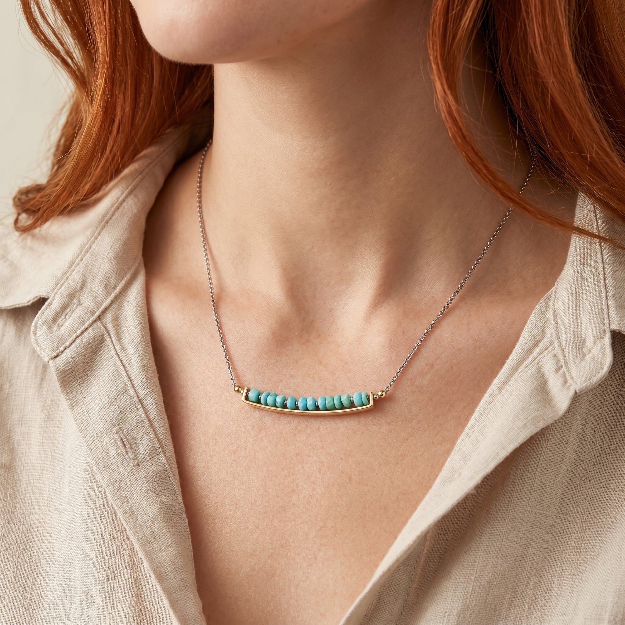 Turquoise Bar Necklace