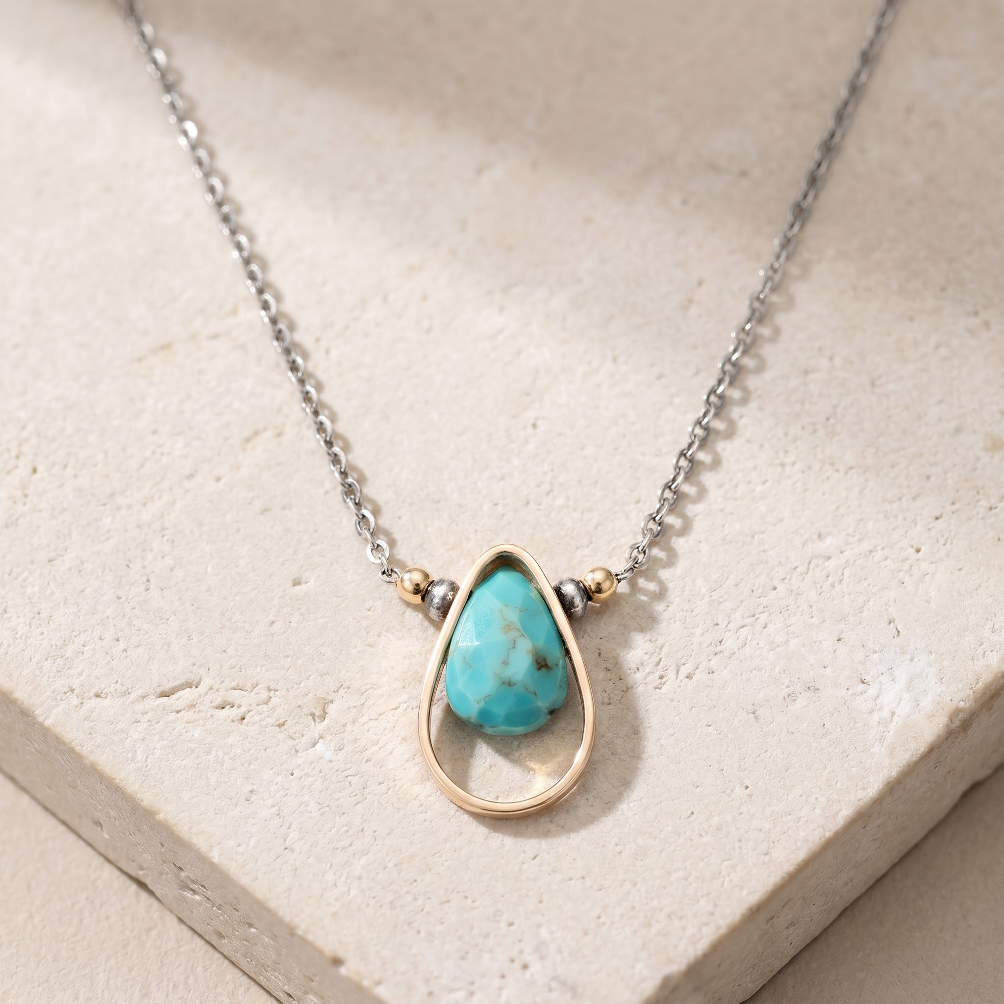 Turquoise Teardrop Necklace