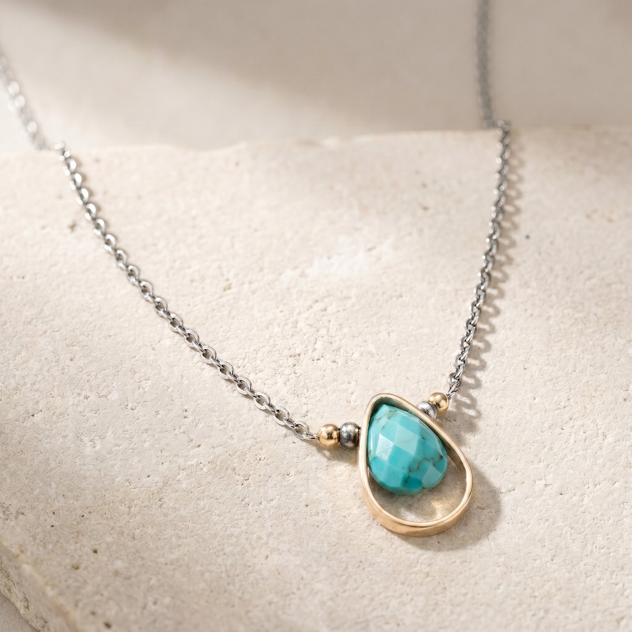 Turquoise Teardrop Necklace