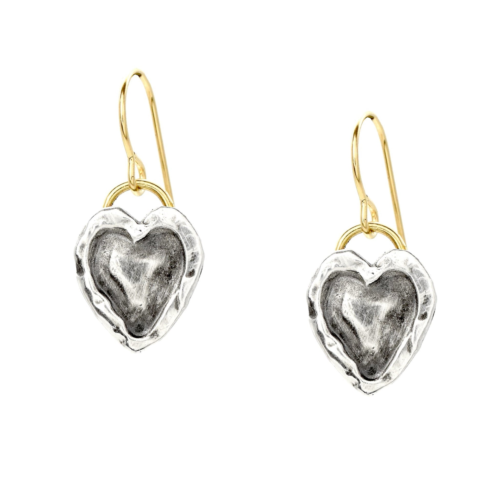 Captivating Carved Heart Earrings in Sterling Silver